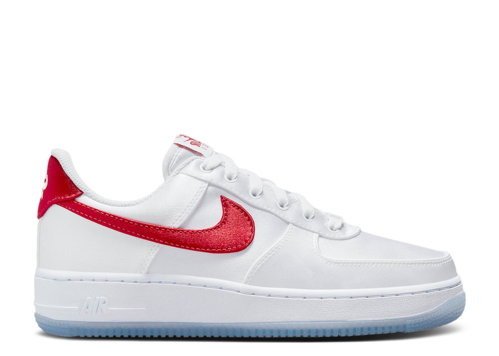 Nike Air Force 1 Low 07 Satin White Varsity Red Women s