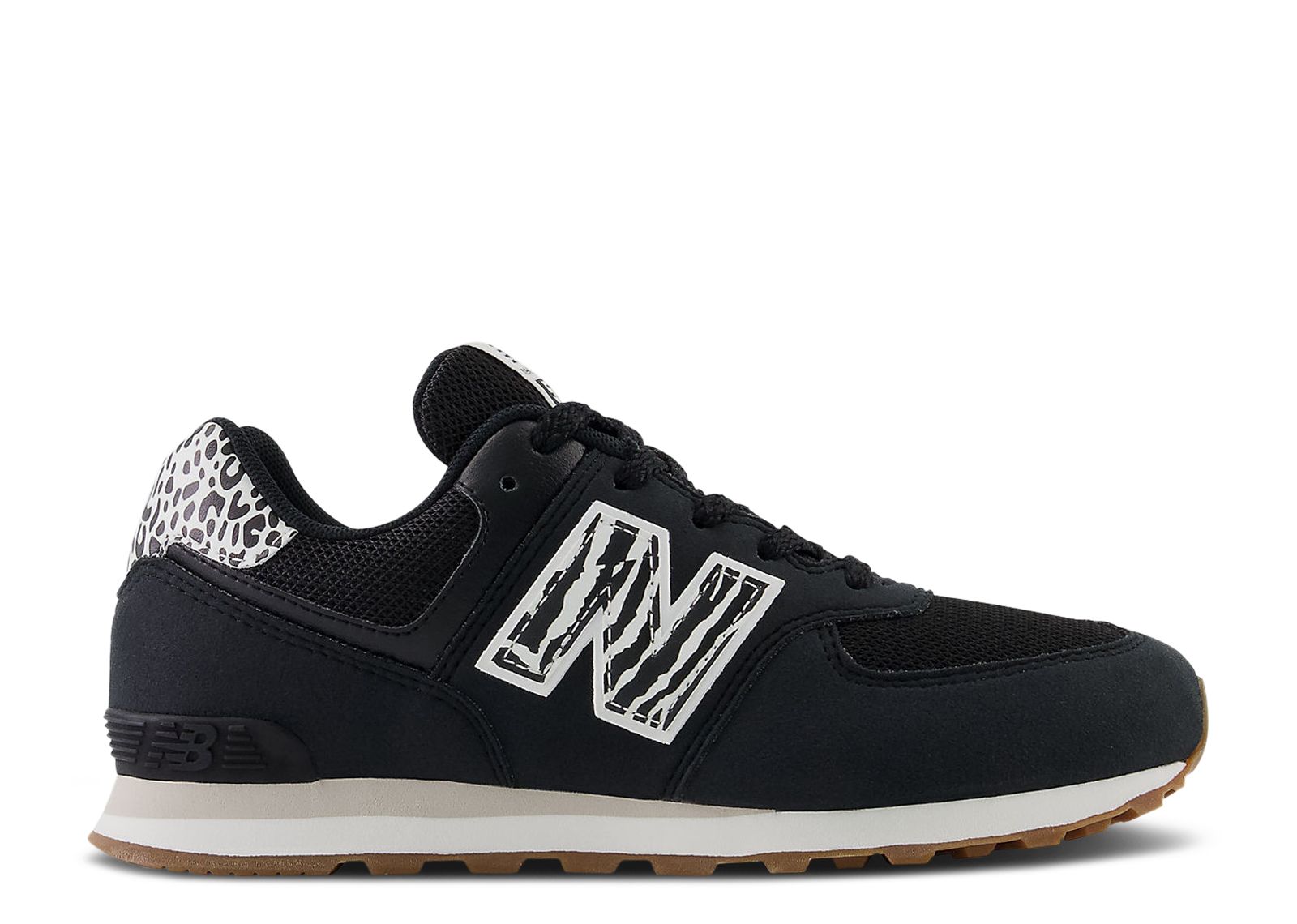 574 Big Kid Wide 'Animal Print' - New Balance - GC574AZ1 W - black ...