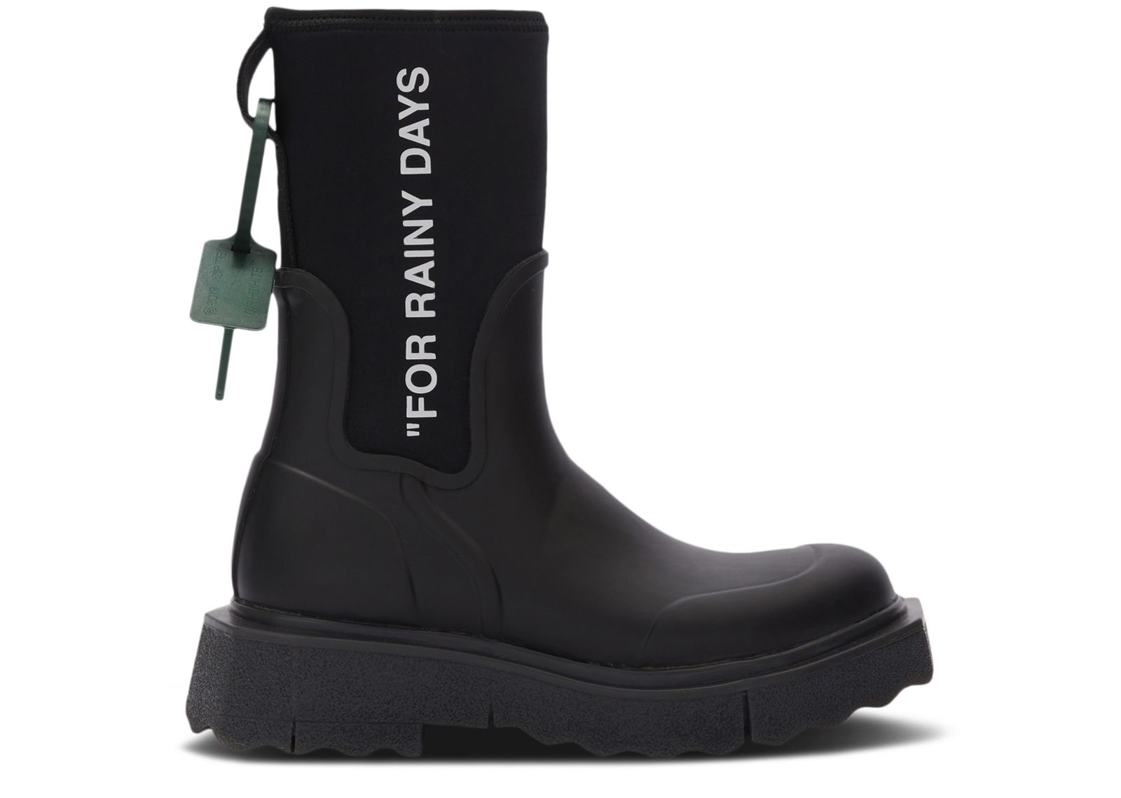 Sponge Rubber Rainboot in black