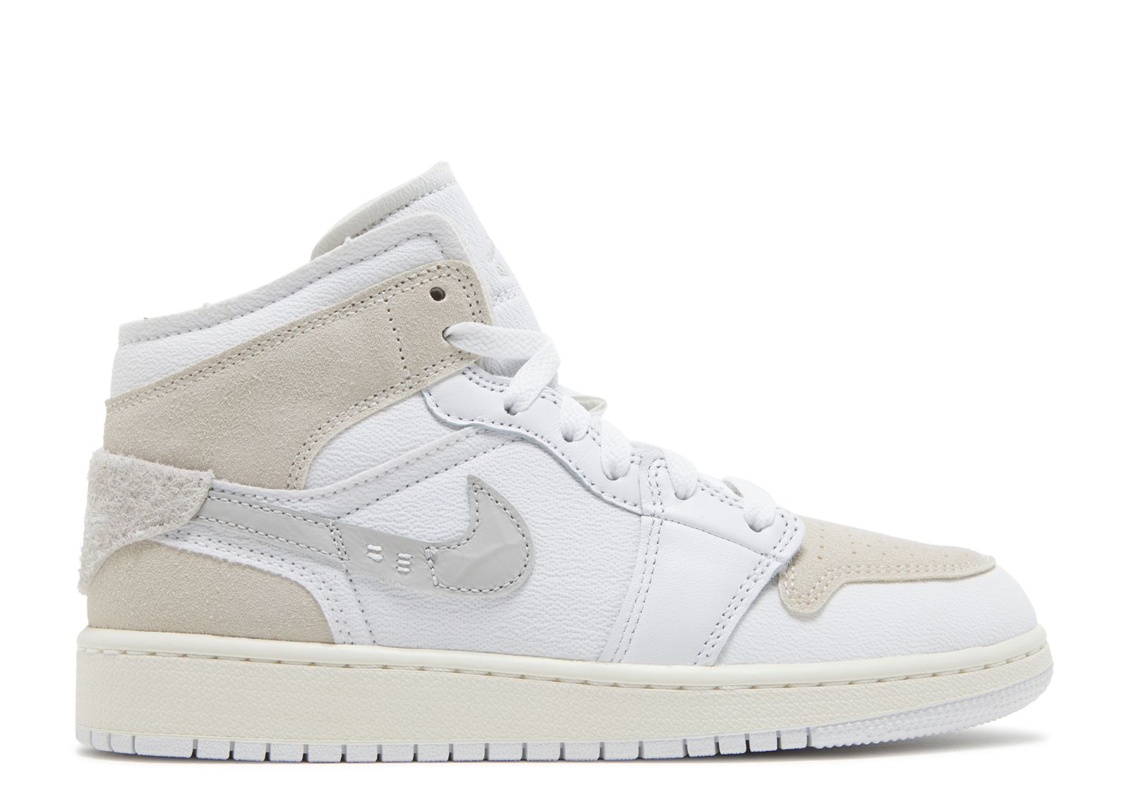 Air Jordan 1 Mid SE Craft GS 'Inside Out White Sail' - Air Jordan ...