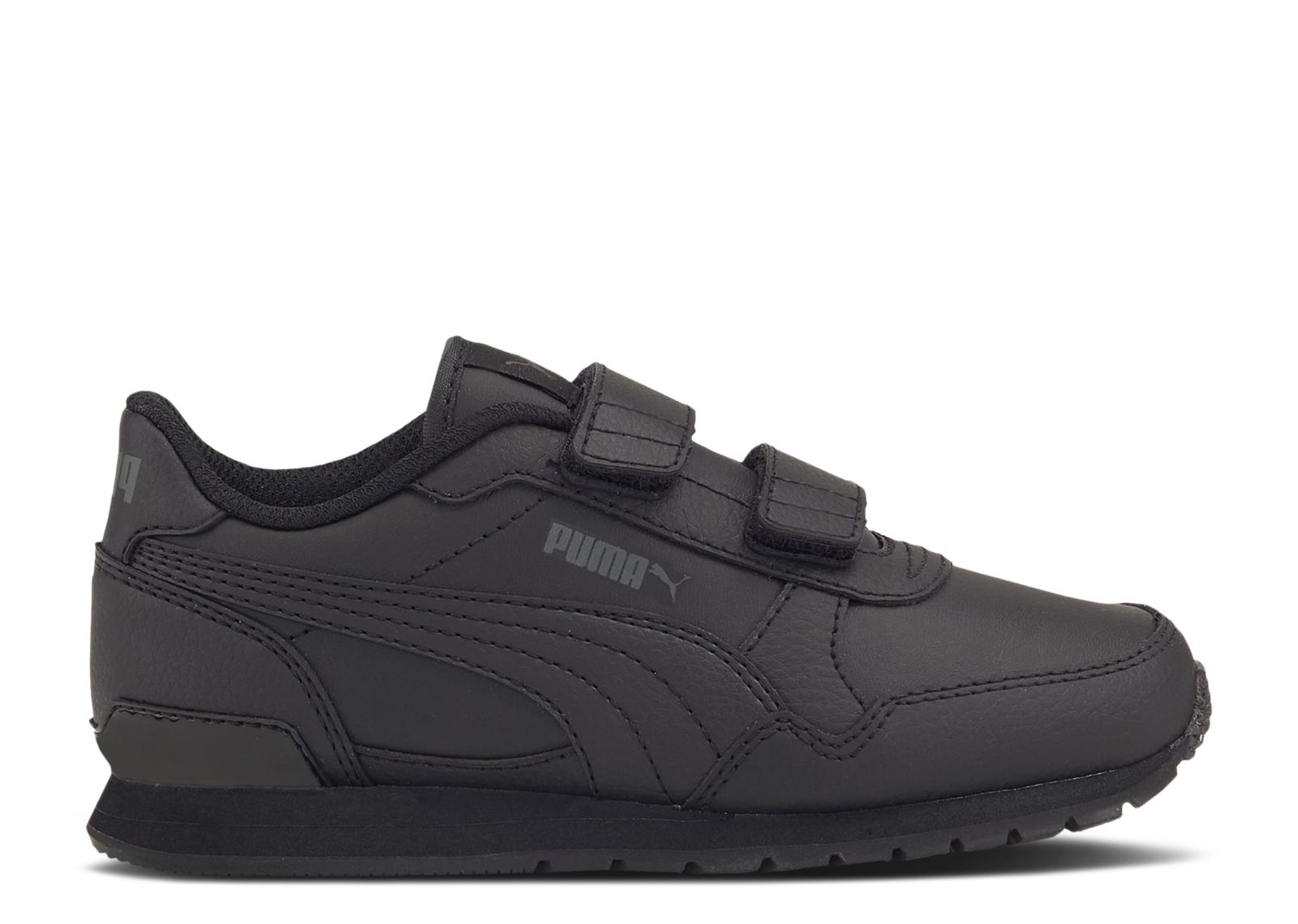 ST Runner v3 Leather Little Kid 'Triple Black'