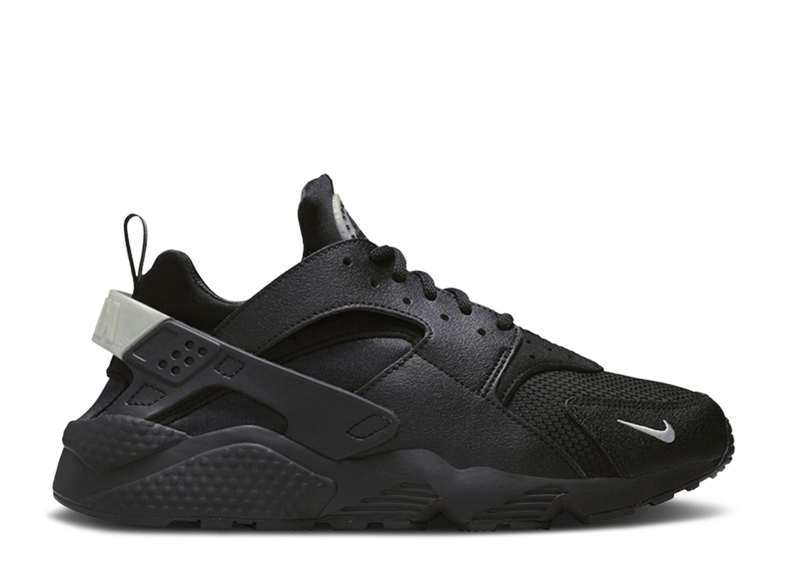 huarache black metallic silver