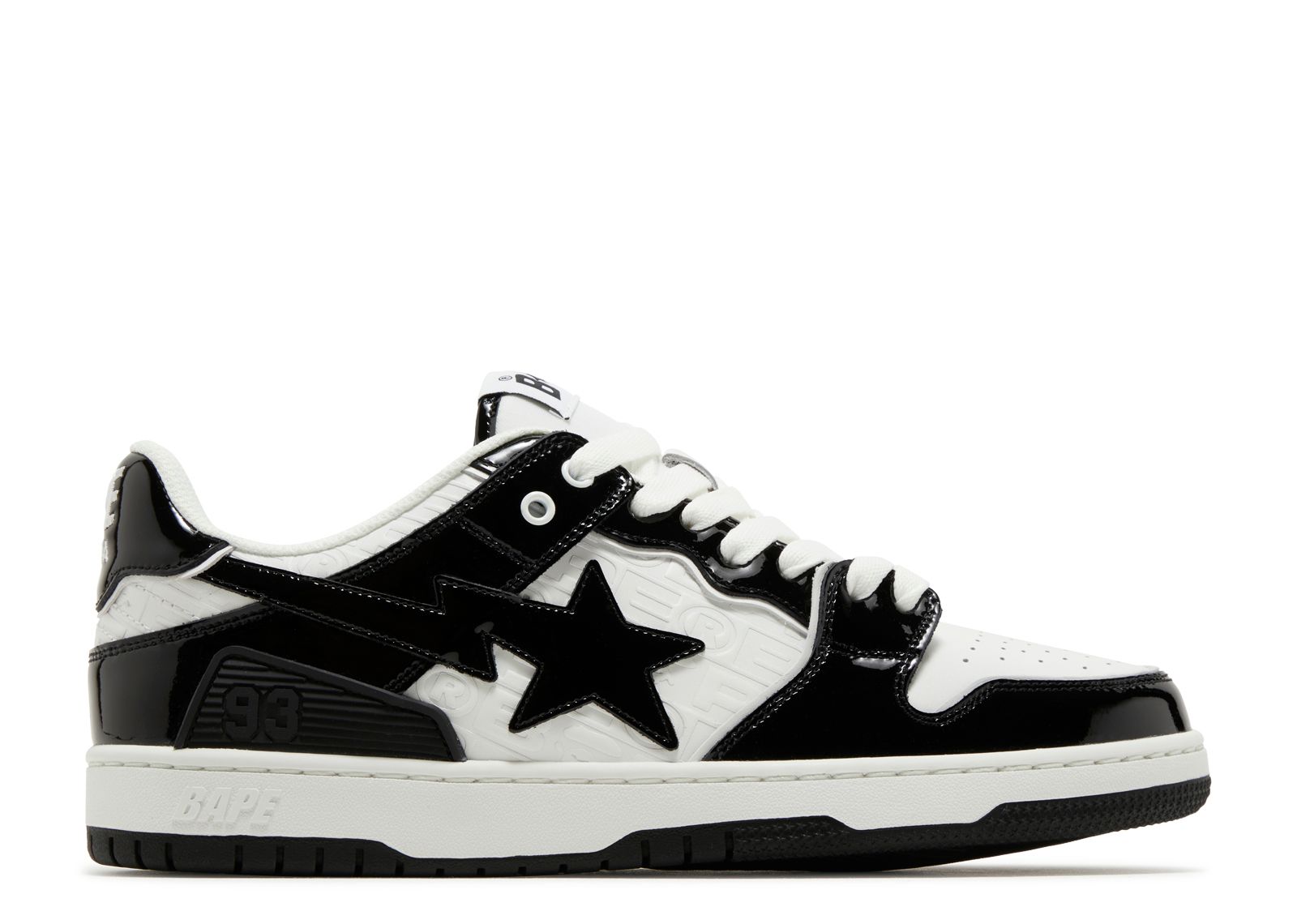 Bape shoes black and on sale white