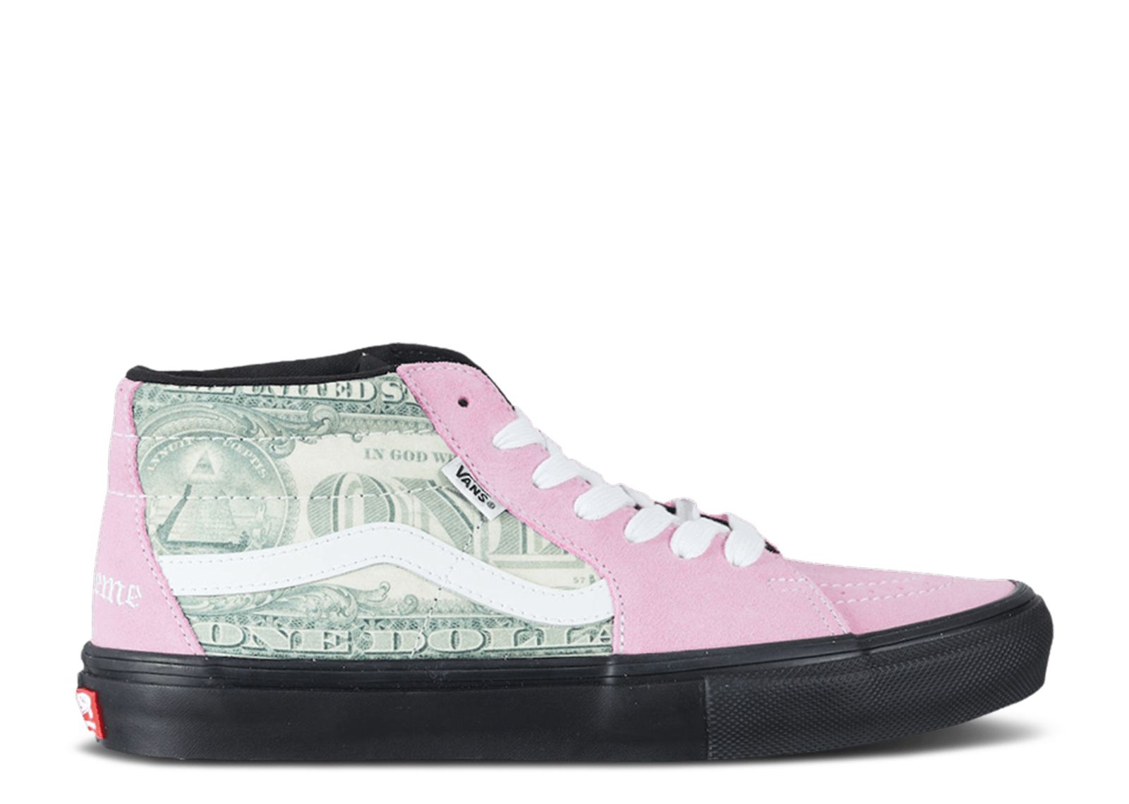 Supreme X Skate Grosso Mid 'Dollar Bill Pink' - Vans - VN0A5FCGPNK