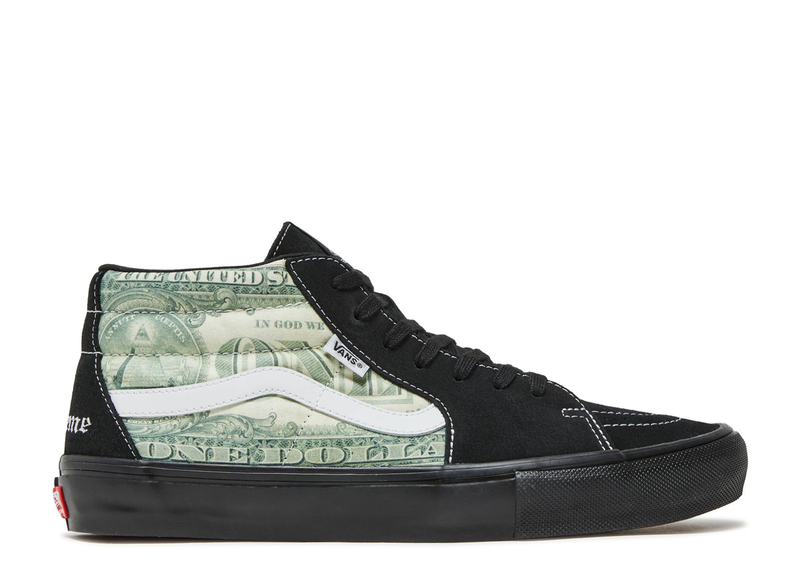 Supreme X Skate Grosso Mid 'Dollar Bill Black' - Vans