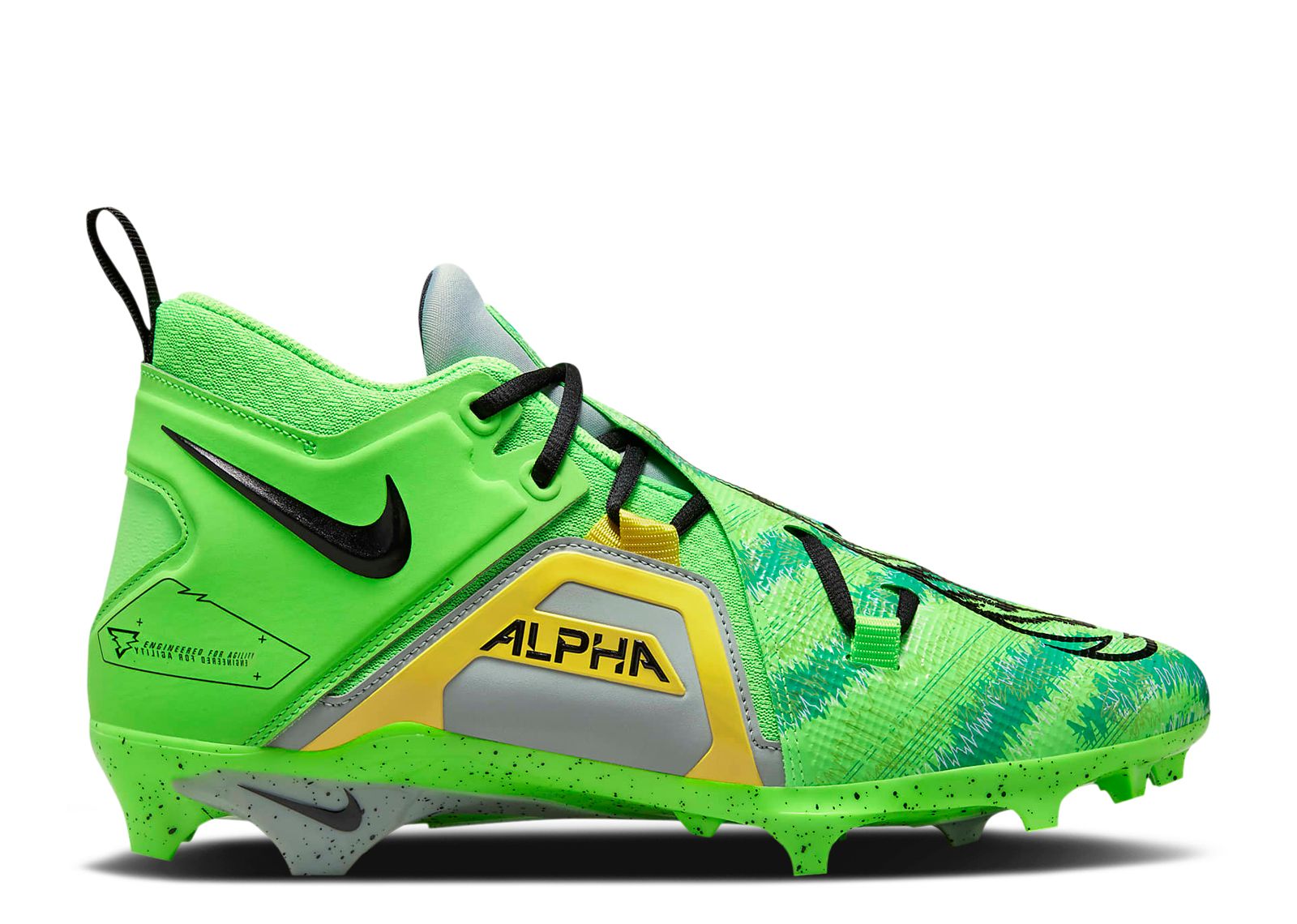 Nike Alpha Menace Pro 3 Razor Sharp Cuts Green Strike Black‎ FB8442-303 Men\'s 13 Nike Alpha Menace Pro 3 Razor Sharp Cut Green Strike Men  main image 3