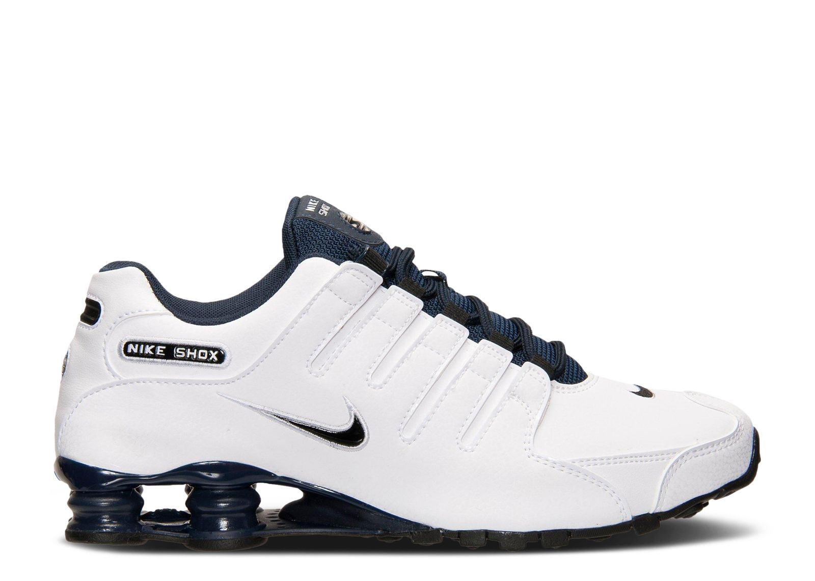 Shox NZ EU White Obsidian Nike 501524 105 white black obsidian metallic silver Flight Club