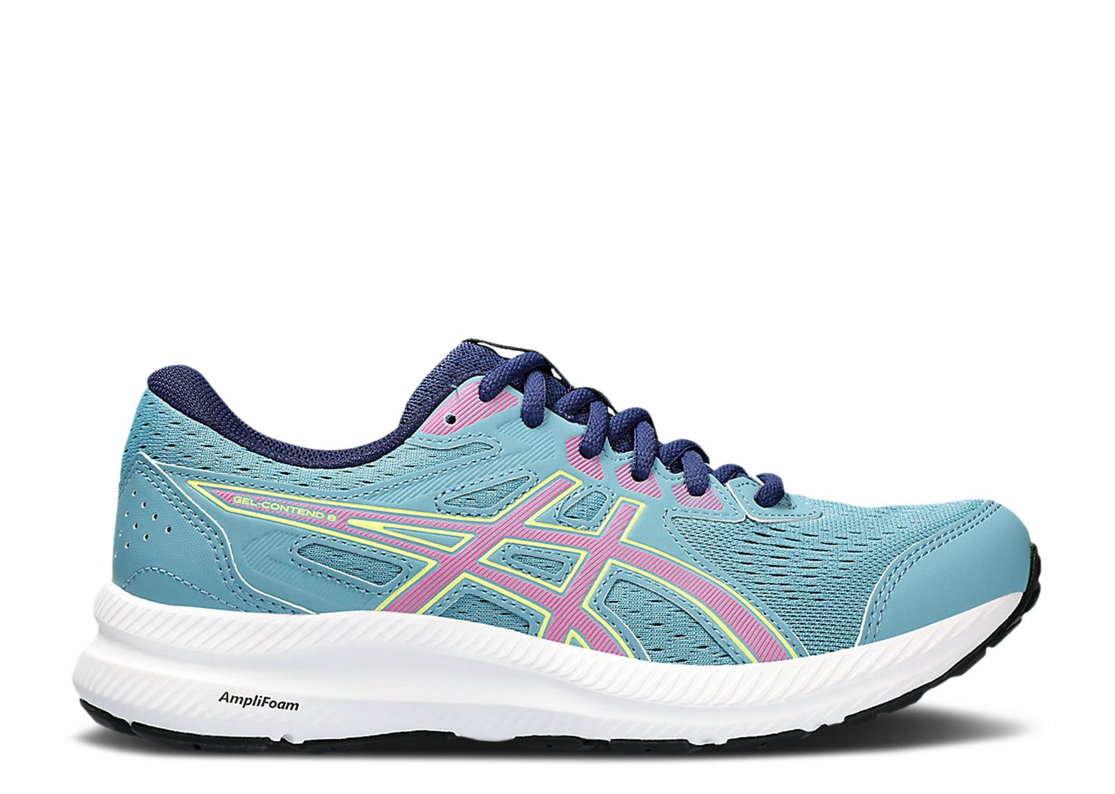 Wmns Gel Contend 8 'Gris Blue Hot Pink'