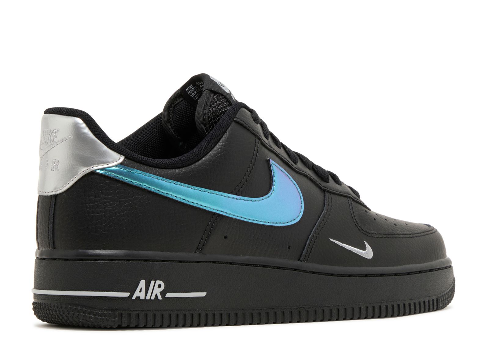 Air Force 1 07 Black Blue Lightning Nike FD0654 001 black wolf grey metallic silver Flight Club