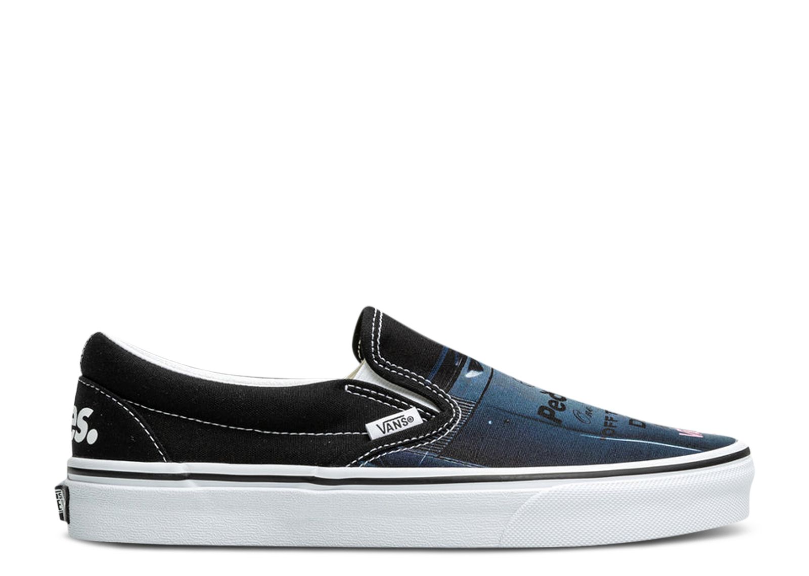 Peaches. One Universe x Classic Slip-On 'Black True White'