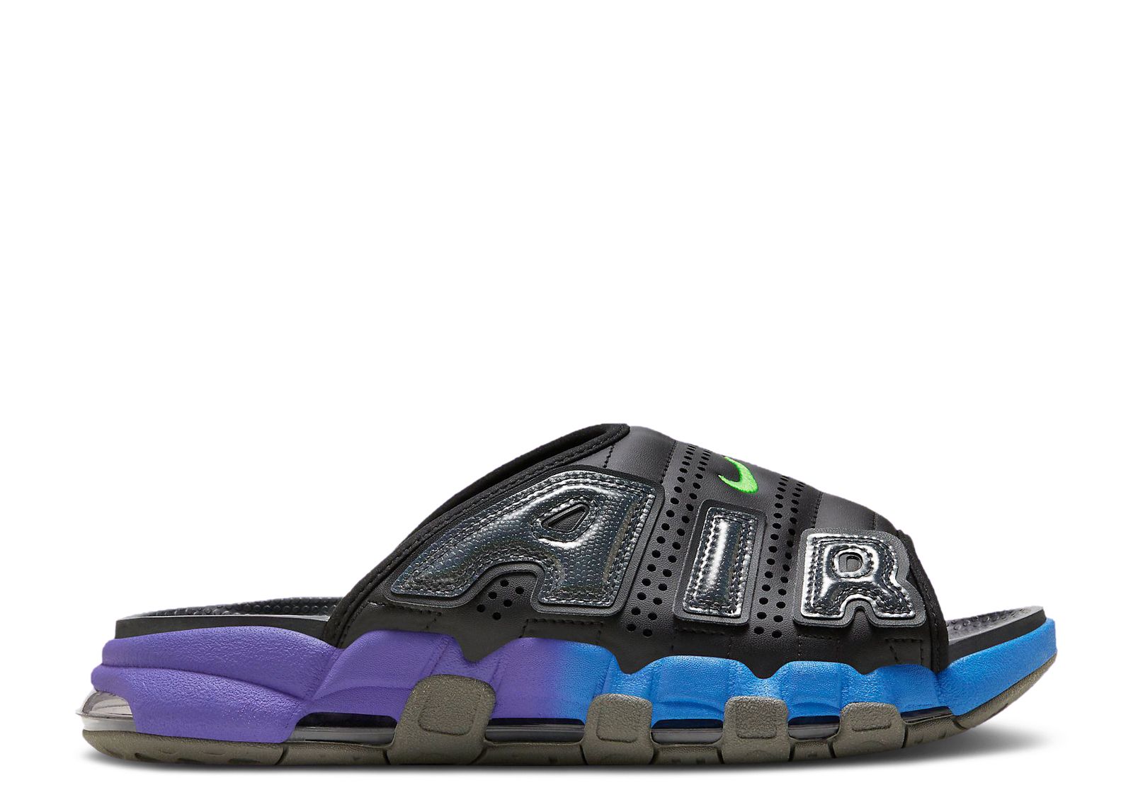 Air More Uptempo Slide 'Black Blue Purple Gradient'