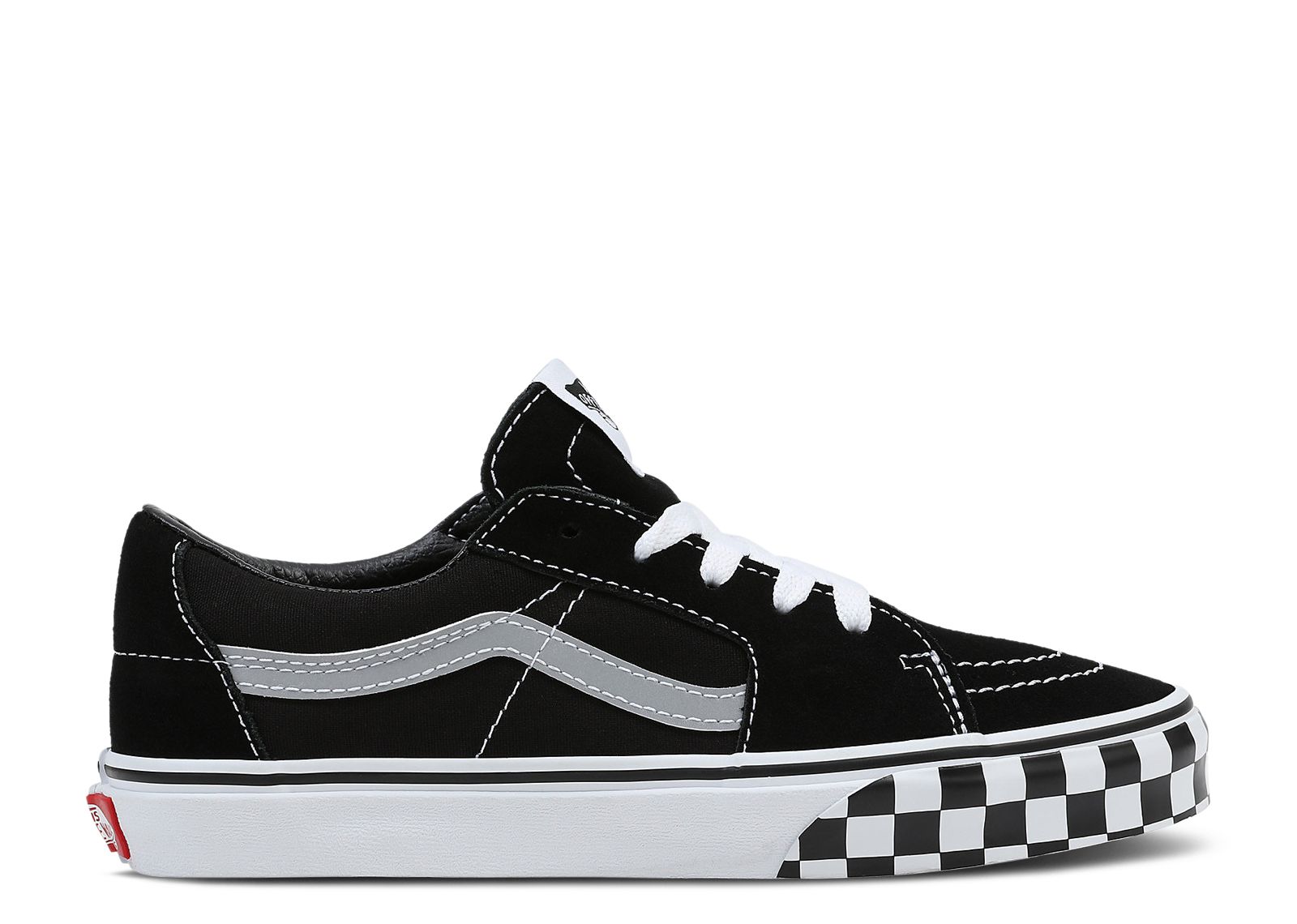 Sk8-Low Kids 'Reflective Sidestripe - Black Checkerboard'