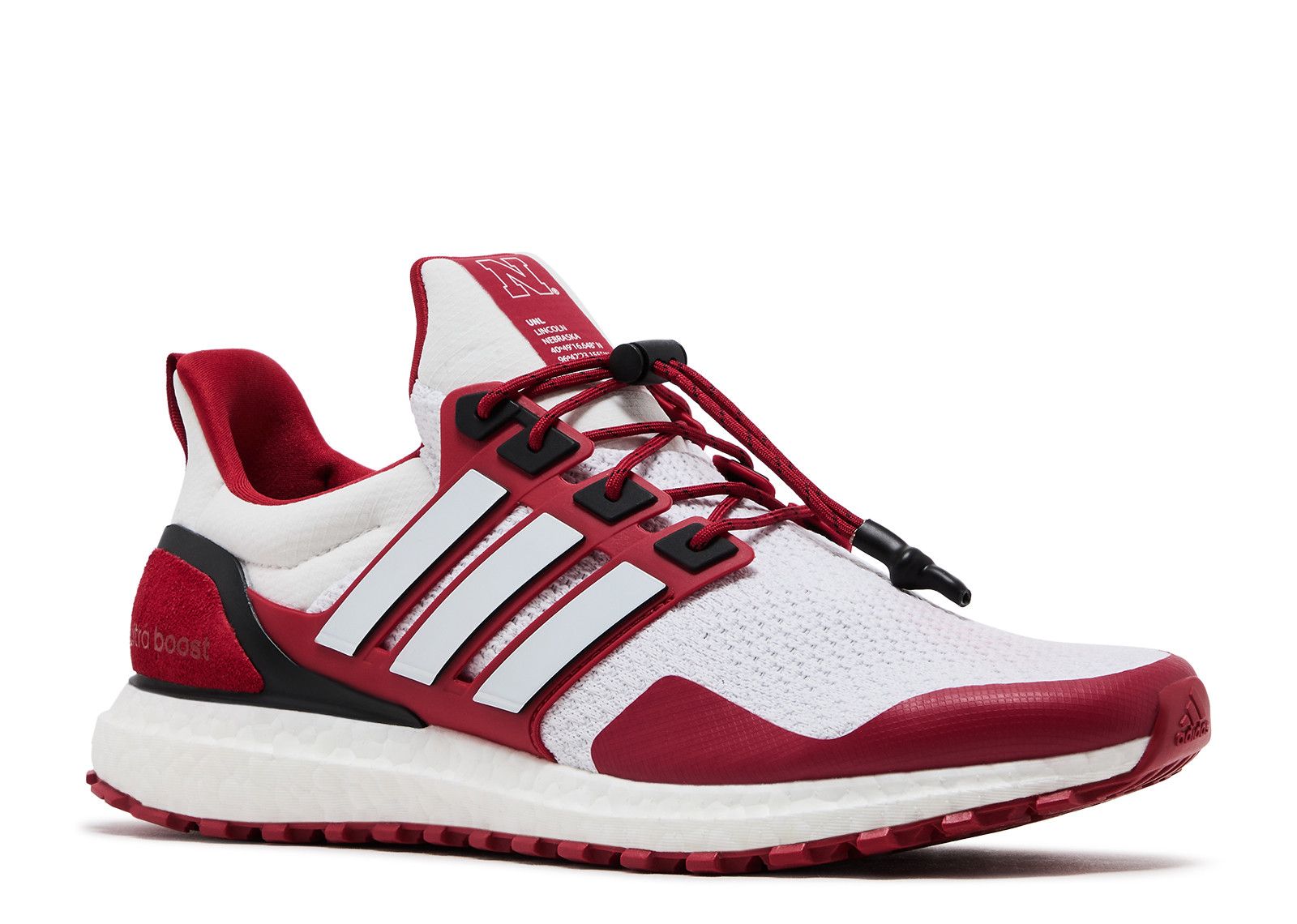 UltraBoost 1.0 'NCAA Pack Nebraska' - Adidas - IG5889 - cloud white/cloud  white/team power red | Flight Club