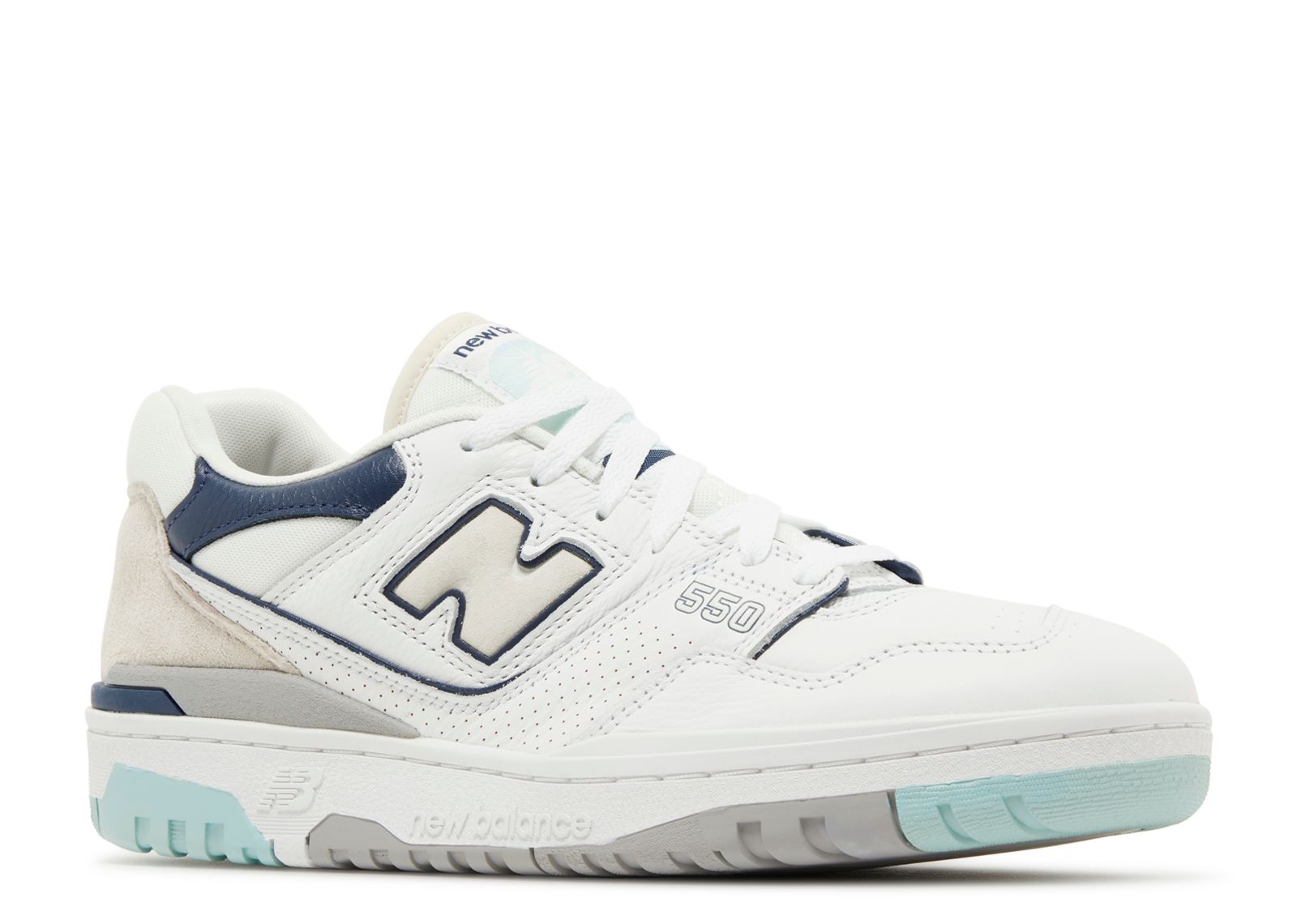 New Balance 550 Men\'s Size 9.5 White‎ Winter Fog Navy Grey BB550WCA Deals on Men main image 4