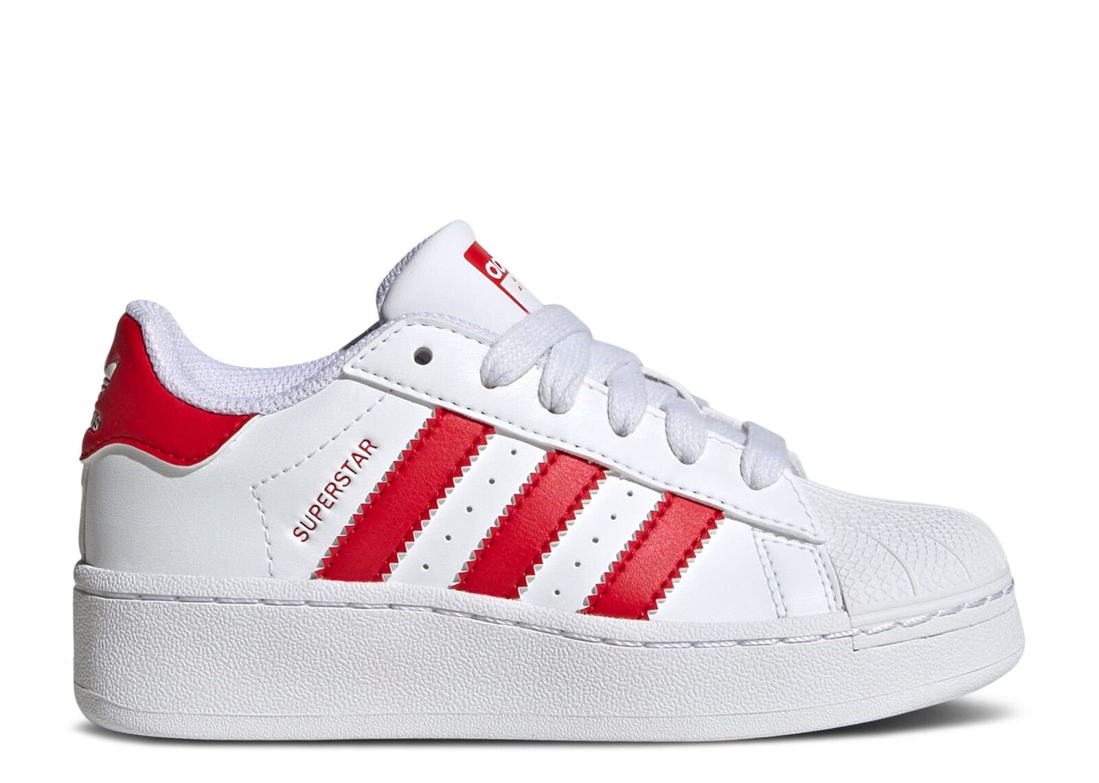 Superstar XLG Little Kid 'White Scarlet' - Adidas - IF8429 - cloud  white/better scarlet/cloud white | Flight Club