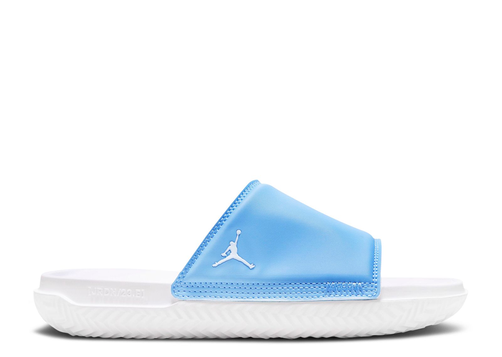 White and best sale blue jordan sandals