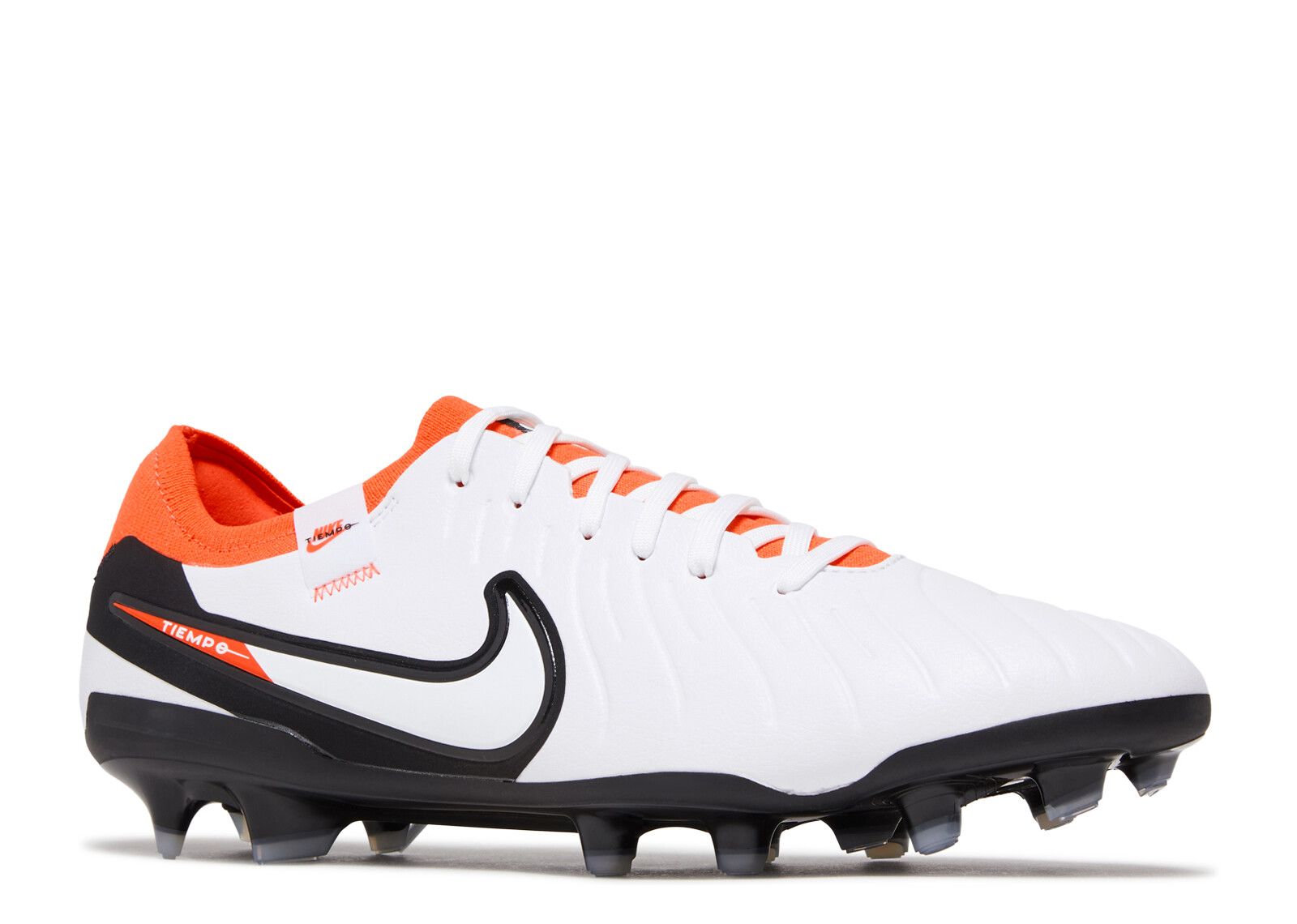 nike tiempo white orange