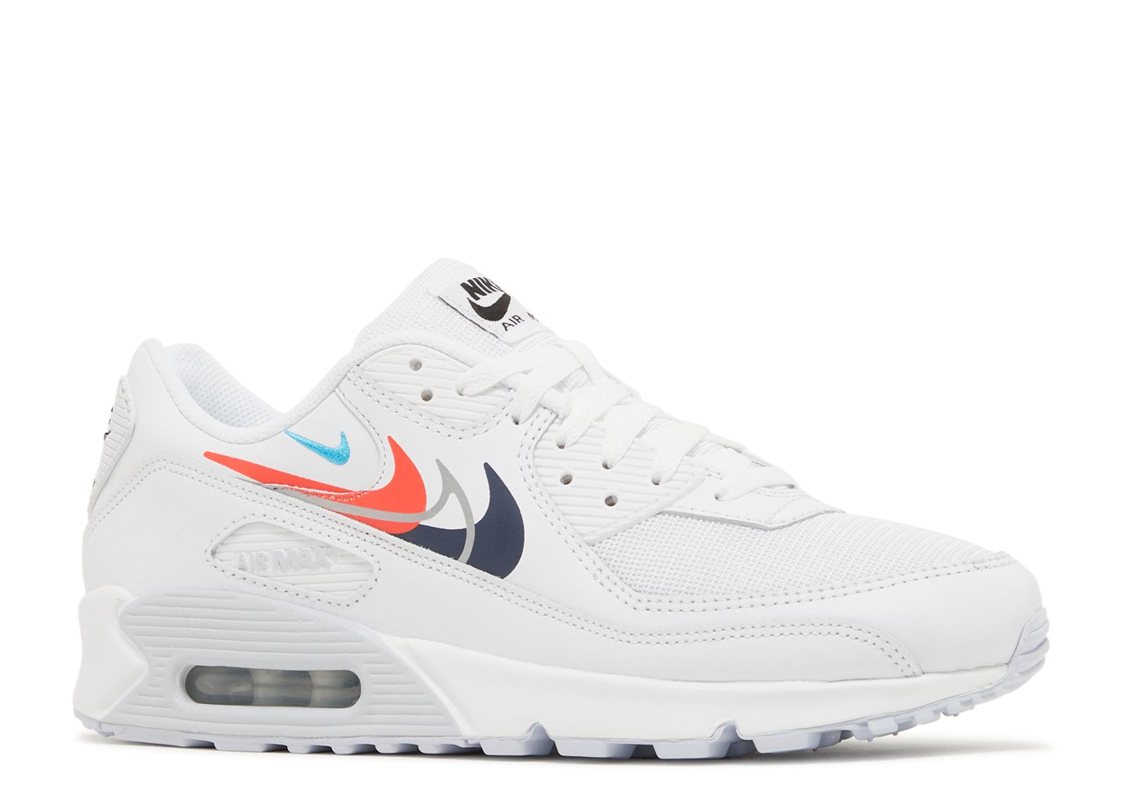 Air Max 90 'Multi Swoosh - White Bright Crimson'