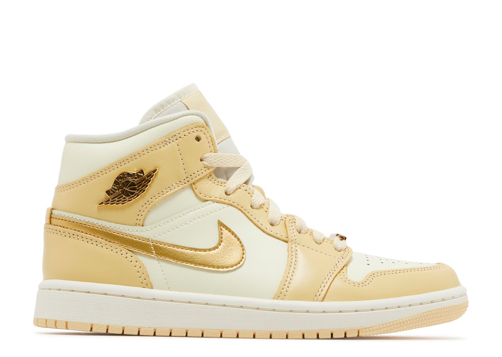 Wmns Air Jordan 1 Mid 'Pale Vanilla Gold'