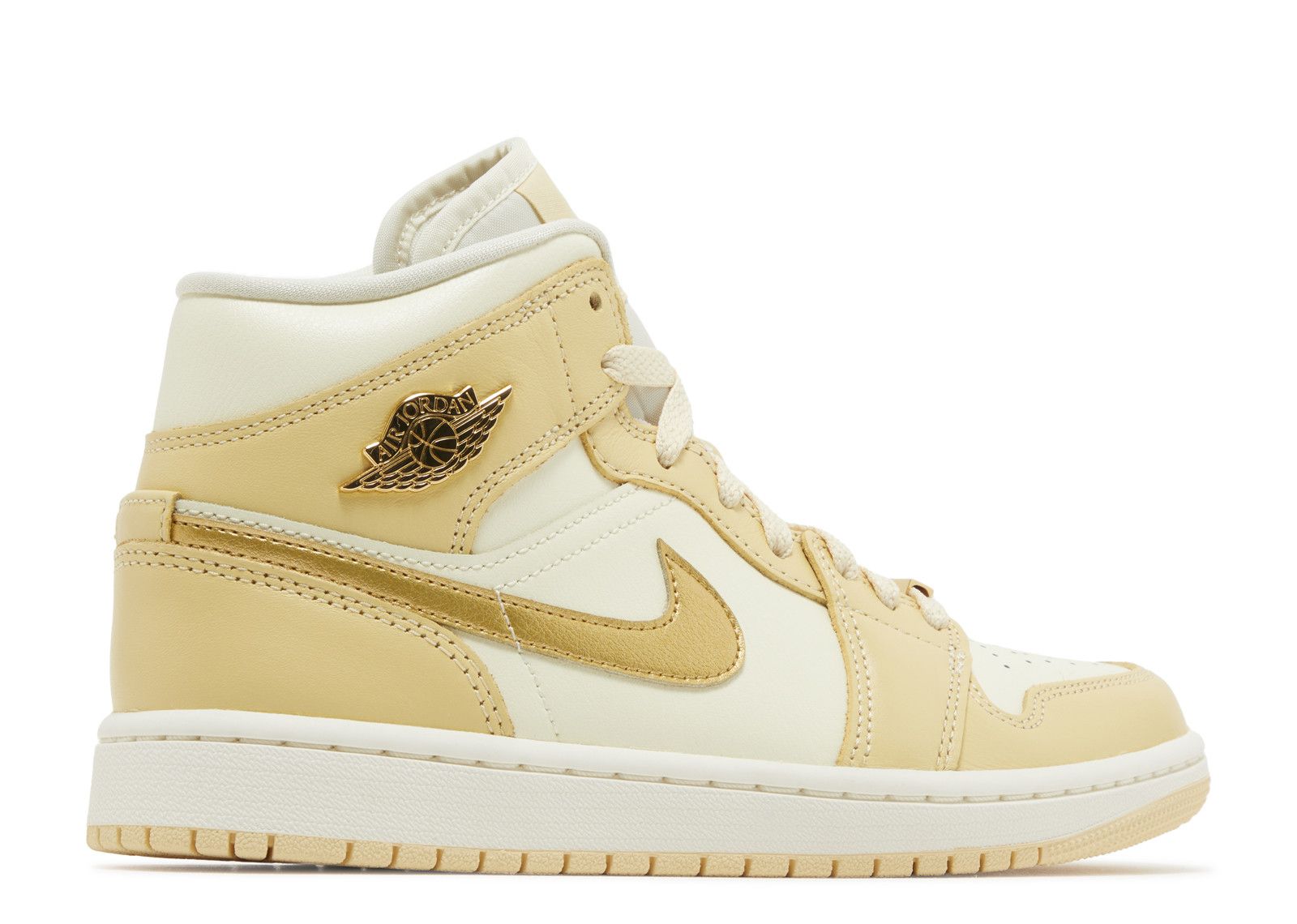 Wmns Jordan 1 Mid ‘Pale Vanilla Gold’
