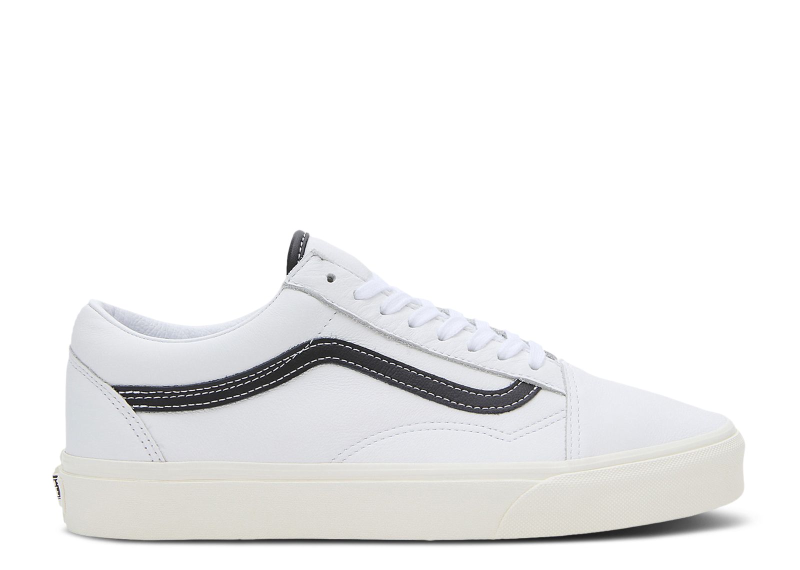 Old Skool 'White Black Leather'