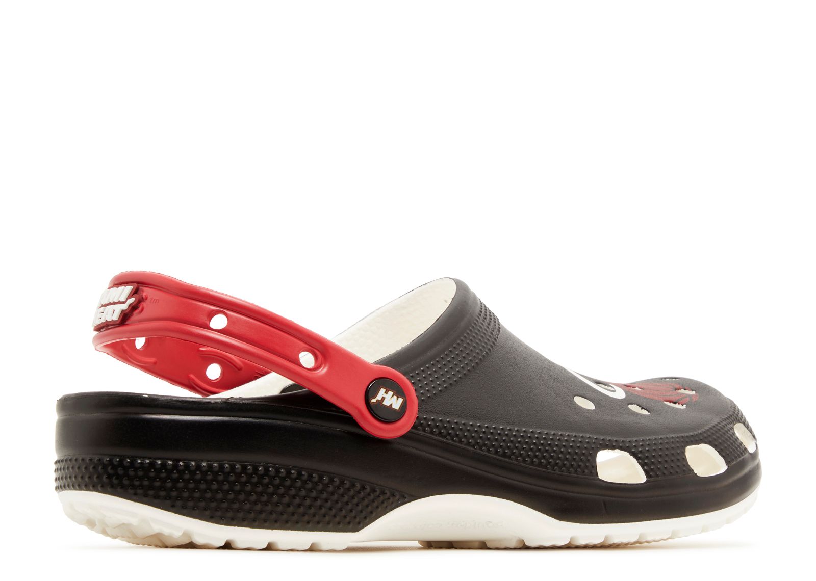 Miami Heat Crocs Classic Clog Mens 12 Black Basketball Official NBA Sandal Shoes Crocs NBA Miami Heat Classic Clogs Men main image 3