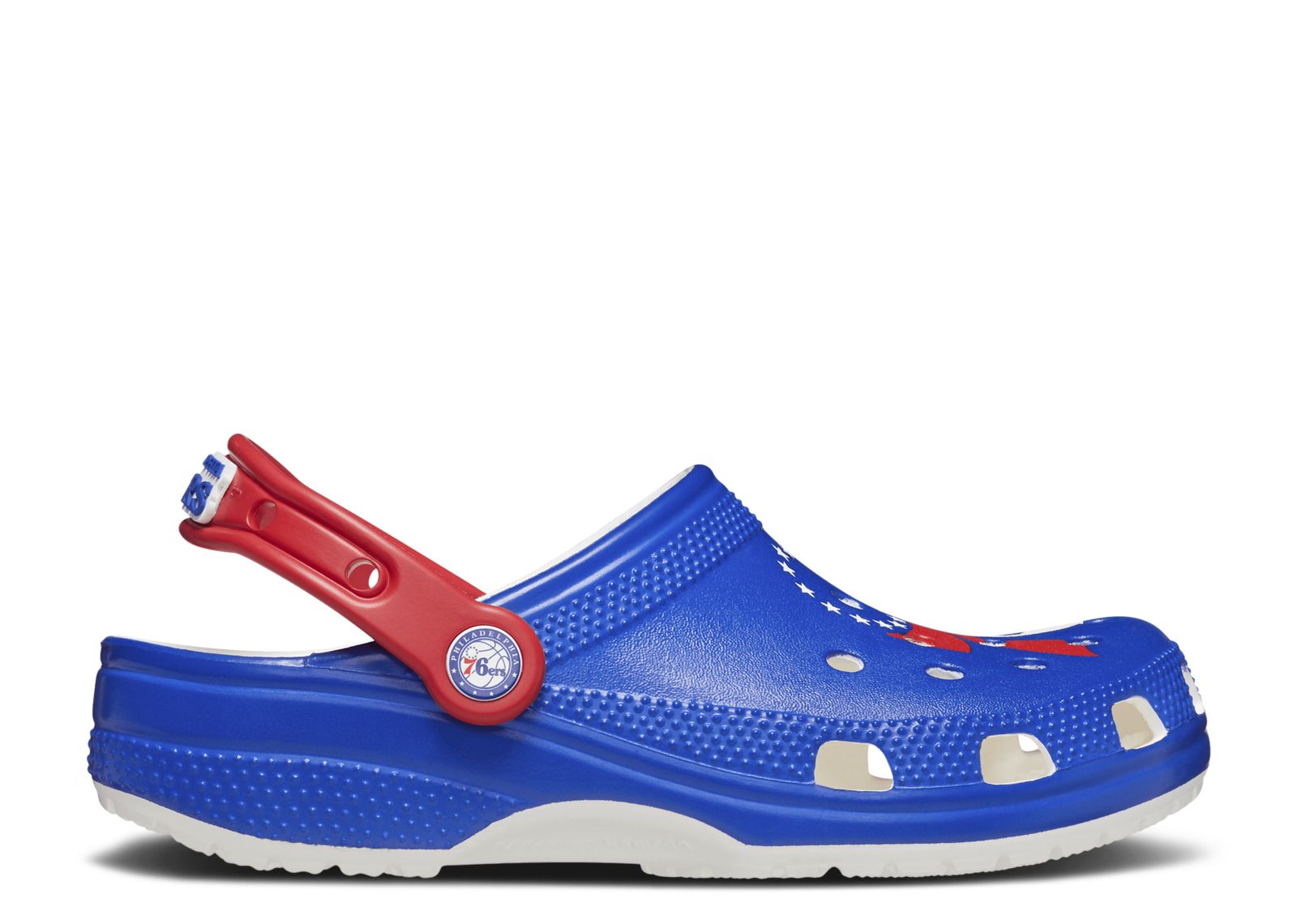 Crocs blue and on sale red