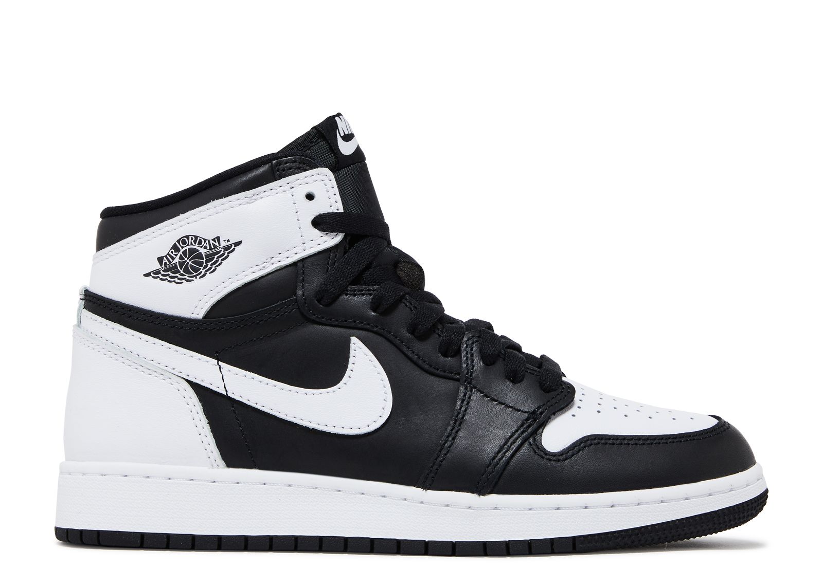 Jordan 1 white black swoosh best sale