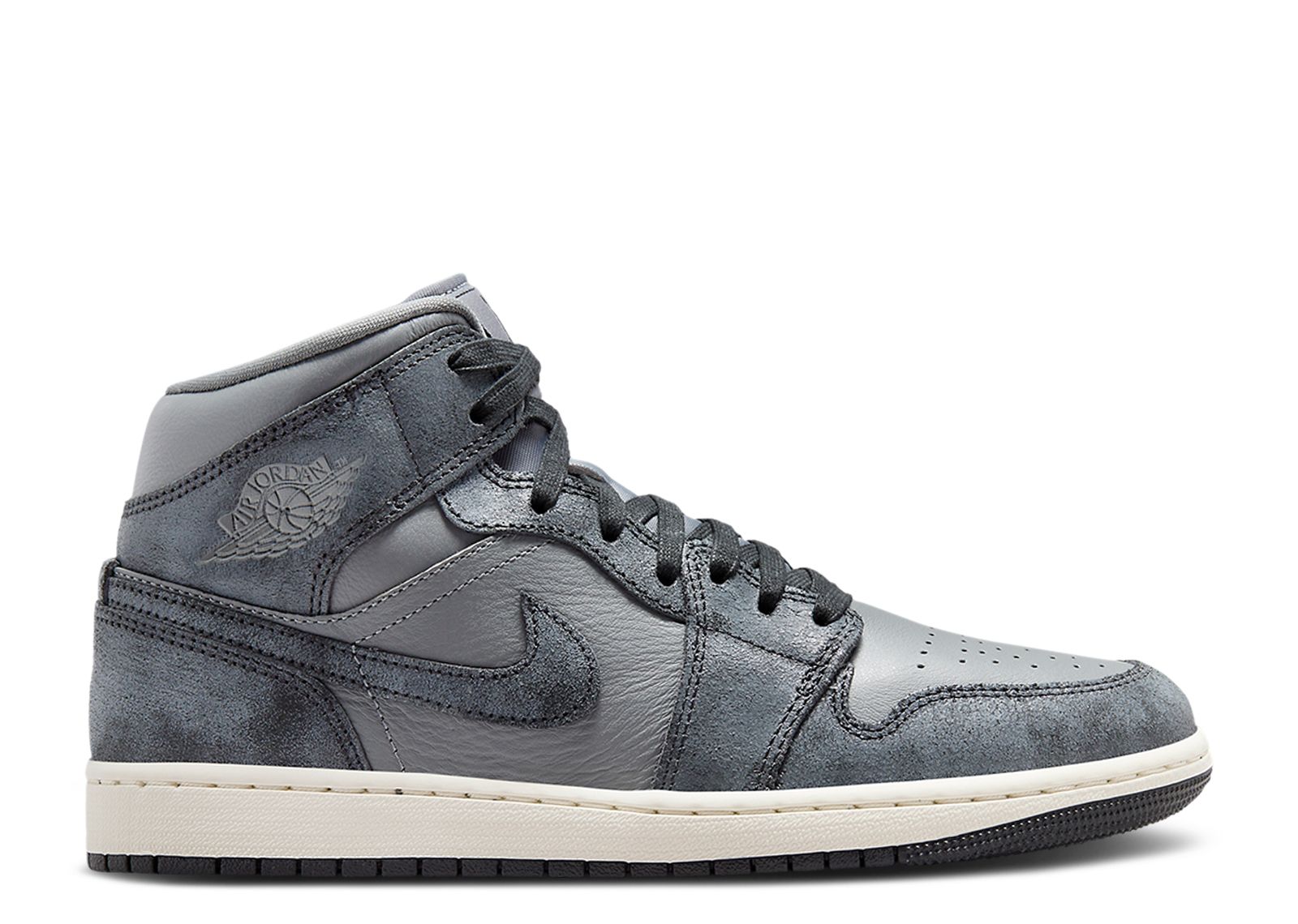 Wmns Air Jordan 1 Mid 'Distressed Smoke Grey' - Air Jordan