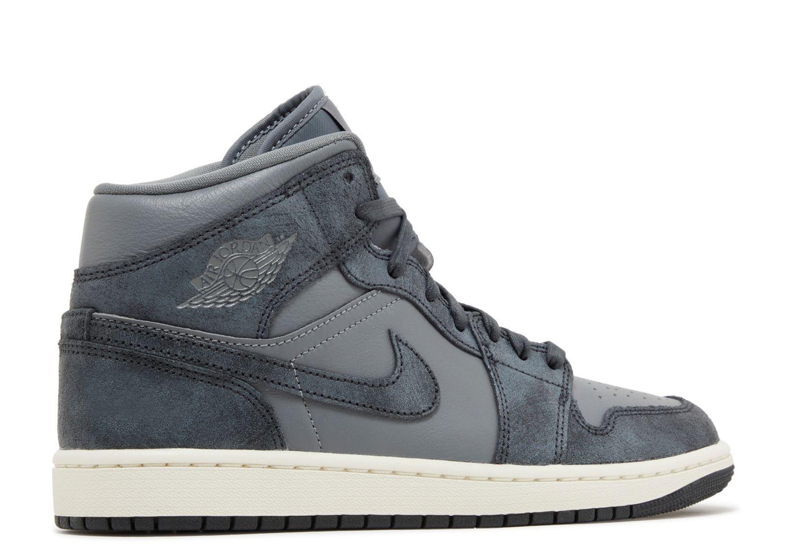 Grey Sail Jordan Mid Smoke Grey Womens Air Jordan Mid Se Black