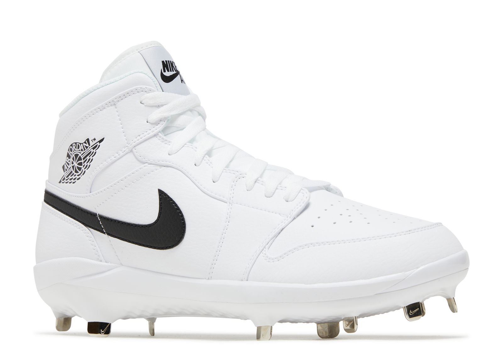 Nike Air Jordan 1 Retro Metal \'Black White AV5355-001 Sz 10 Nike Air Jordan 1 Retro Metal Baseball Cleats Black White  main image 2