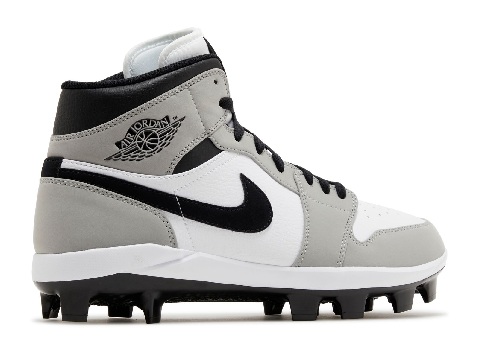 Jordan 1 Retro MCS Baseball Cleats LT Smoke Grey Black White 13