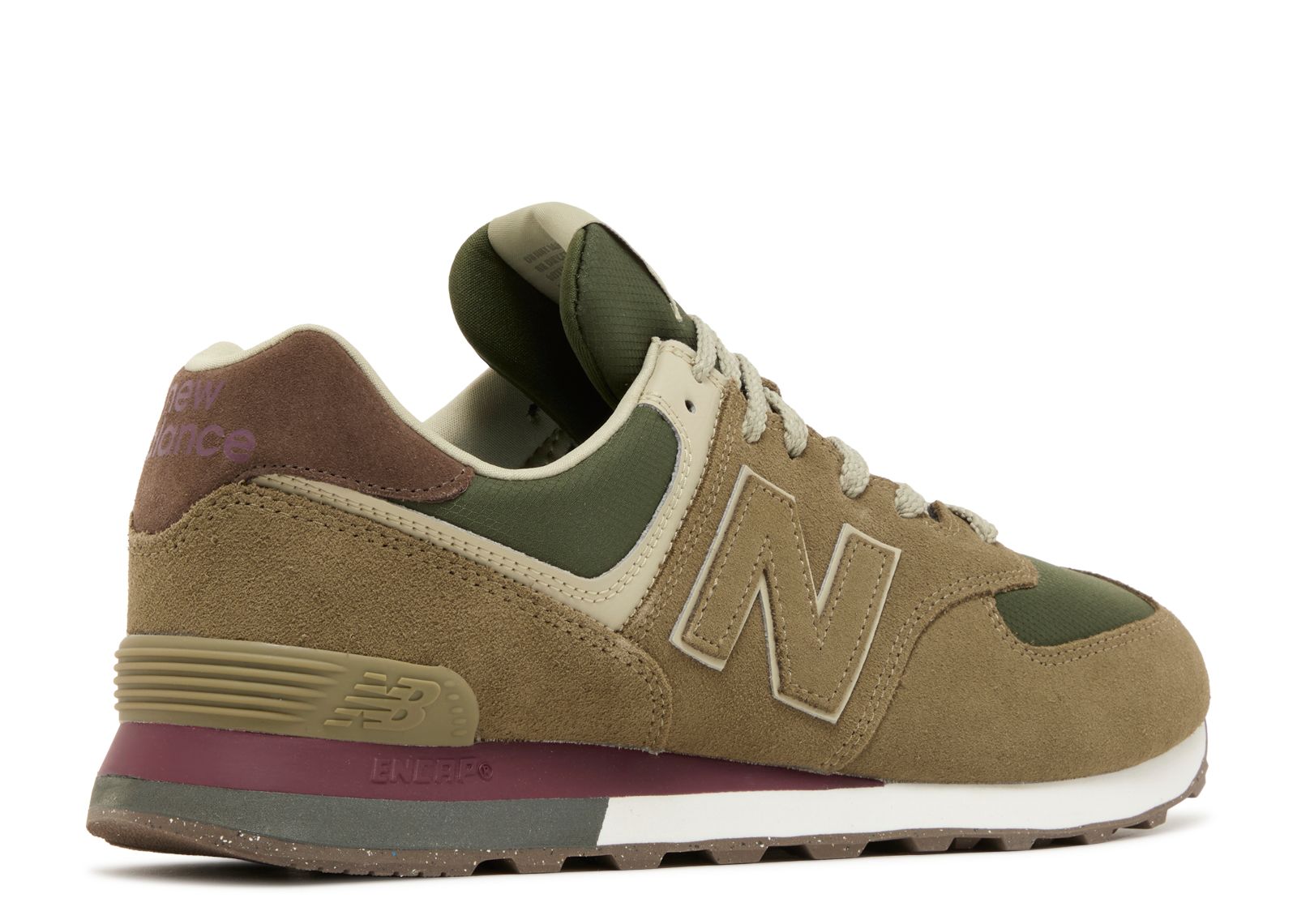 Olive green new balance 574 best sale