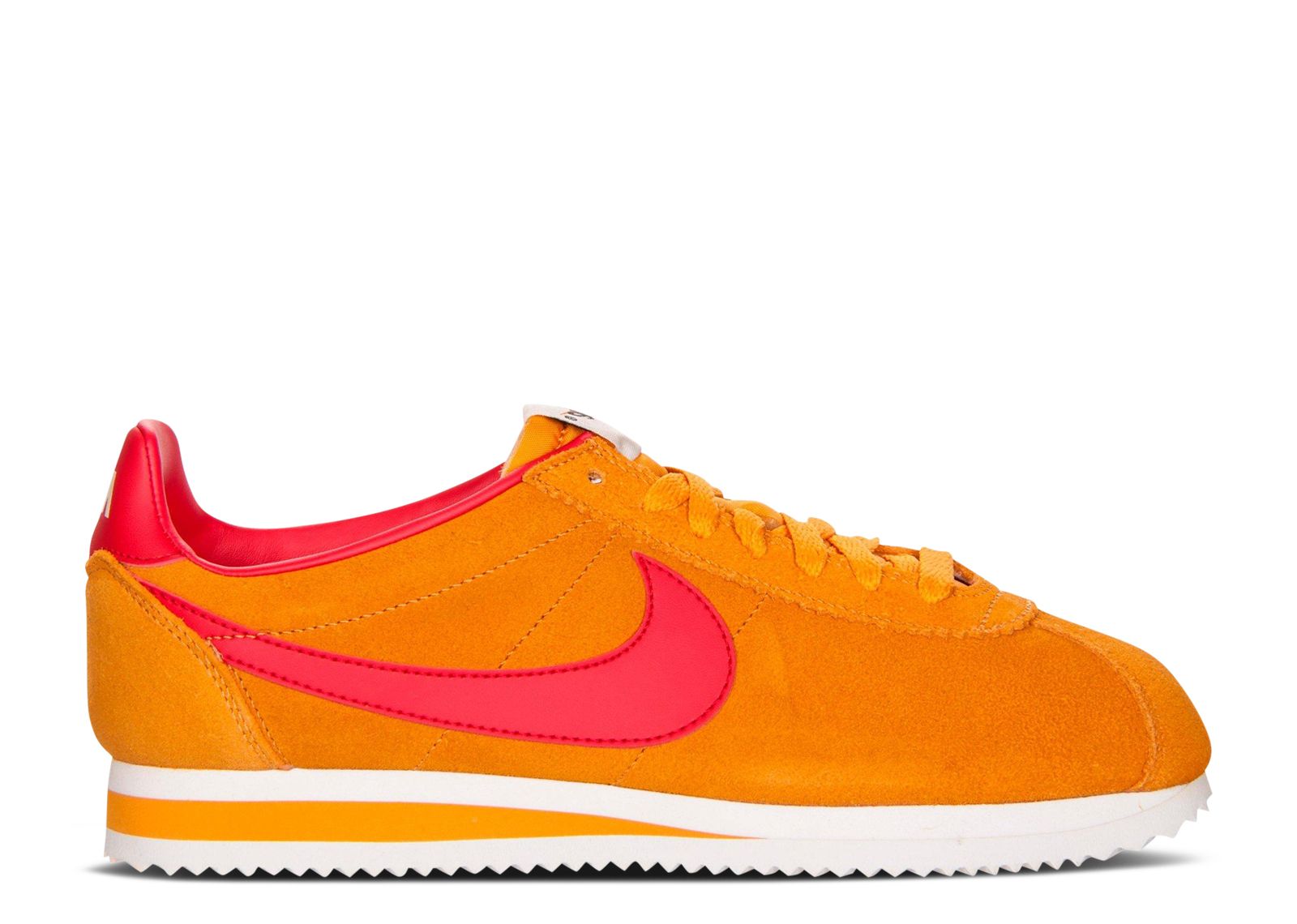 gold and red nike cortez