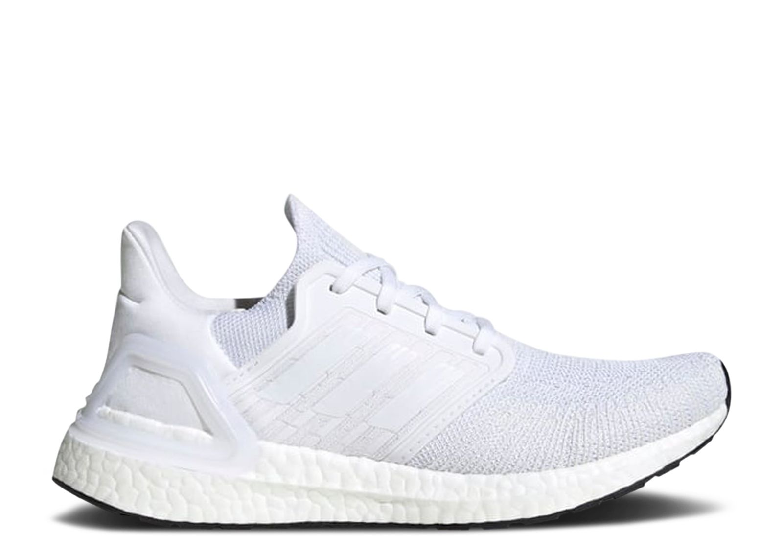 adidas Women's Ultraboost 20 Running Shoes, White/White/Black / 5.5