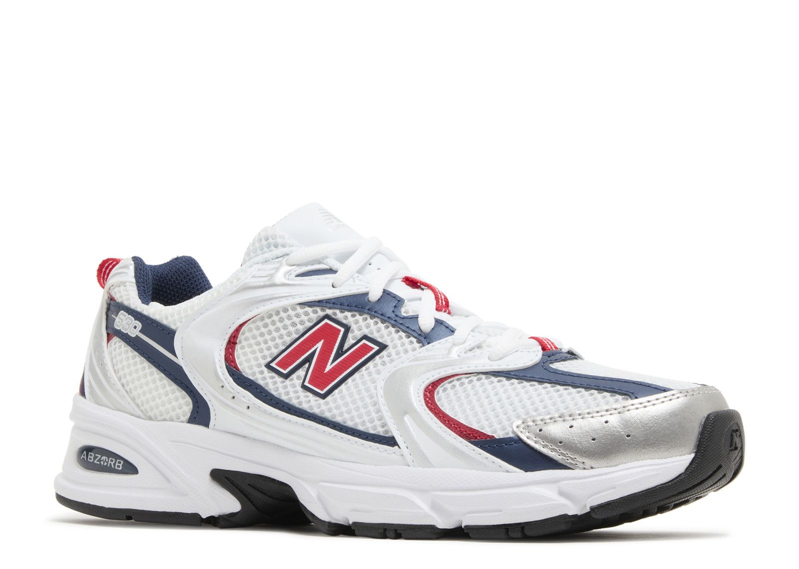 Men’s New Balance White Sneakers with Red & Blue Highlights ? New Arrival! New Balance 574 (Cherry Red) $100 Men SZ 7.5  main image 2