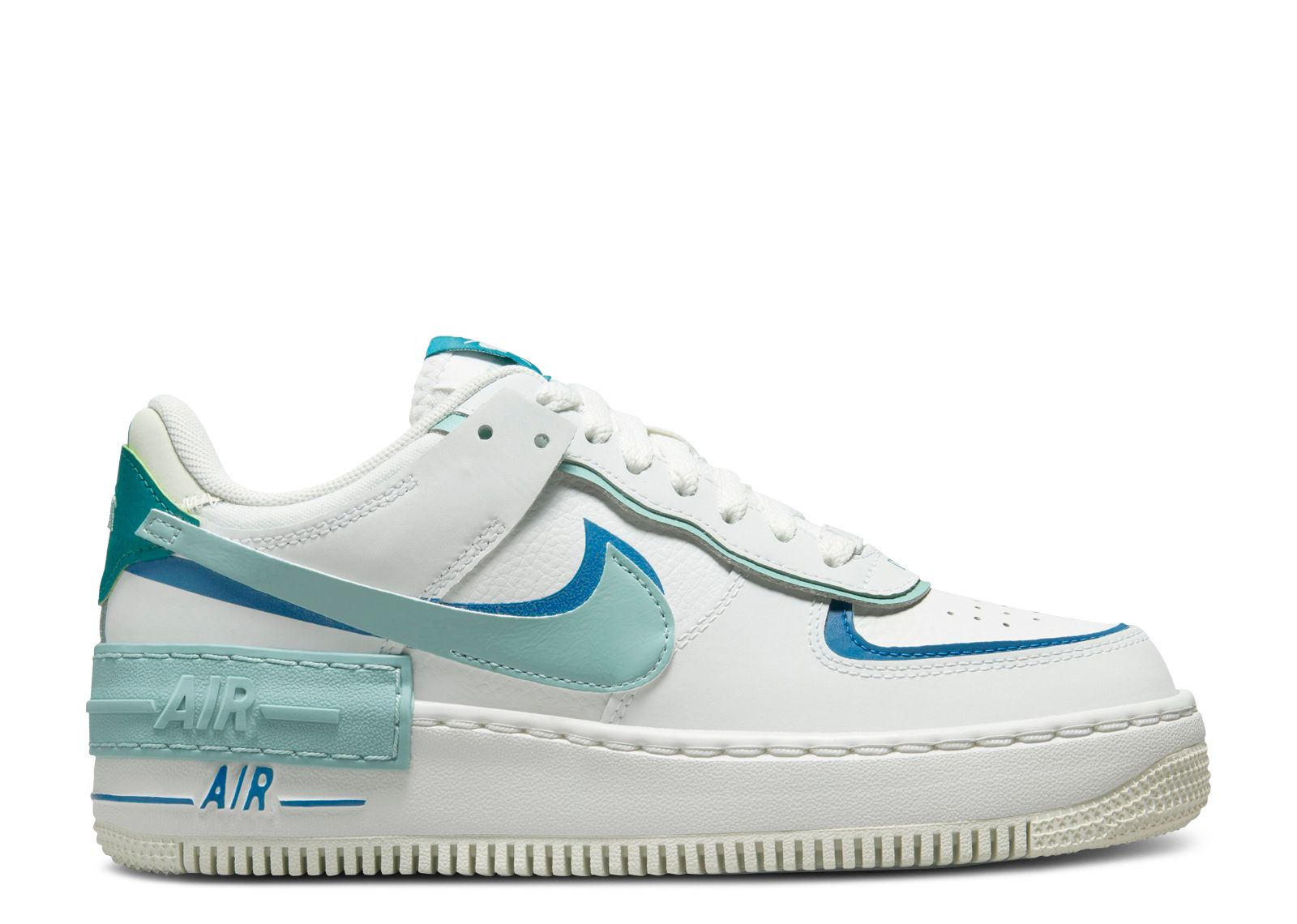 Wmns Air Force 1 Shadow 'White Industrial Blue Teal' - Nike