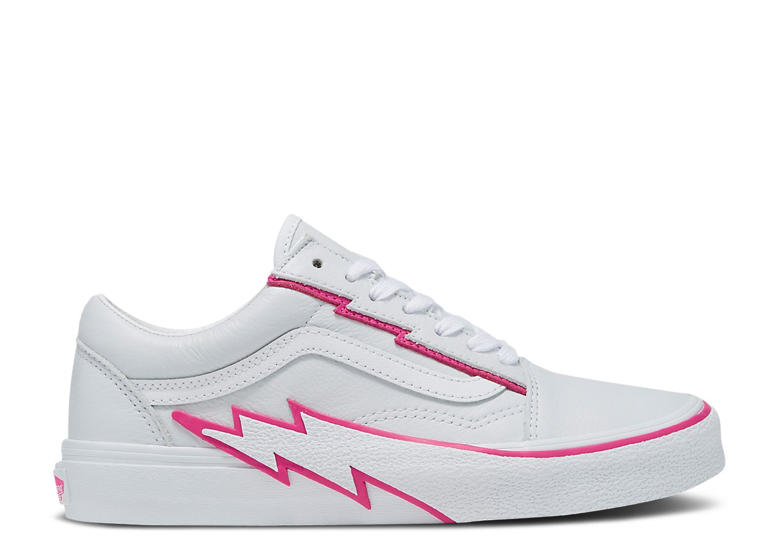 Pink vans clearance with lightning bolt