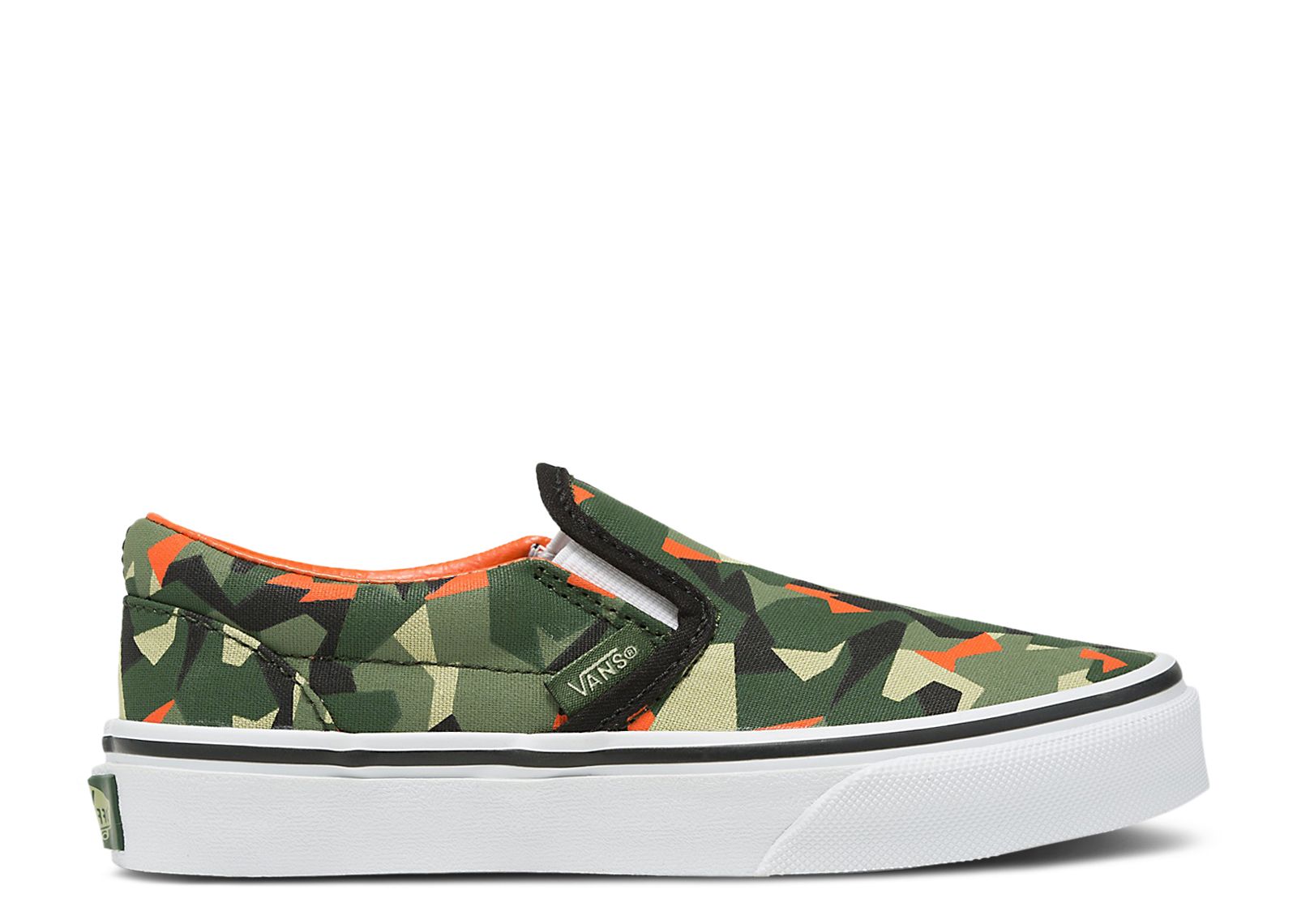 Classic Slip-On V Kids 'Geo Camo Green'