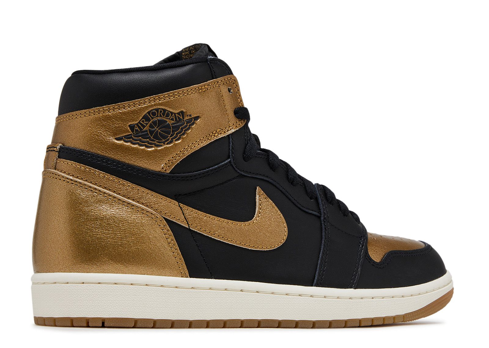 Black shops and gold nike air jordans