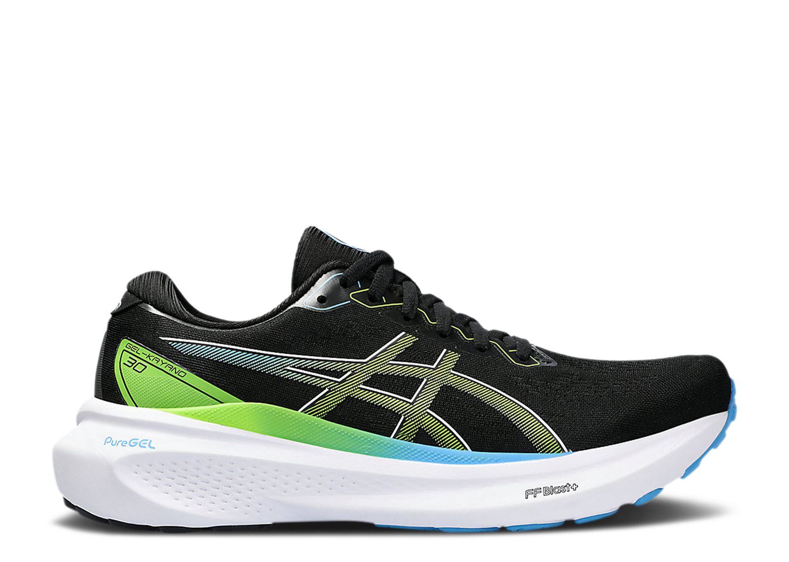 Gel Kayano 30 'Black Electric Lime'