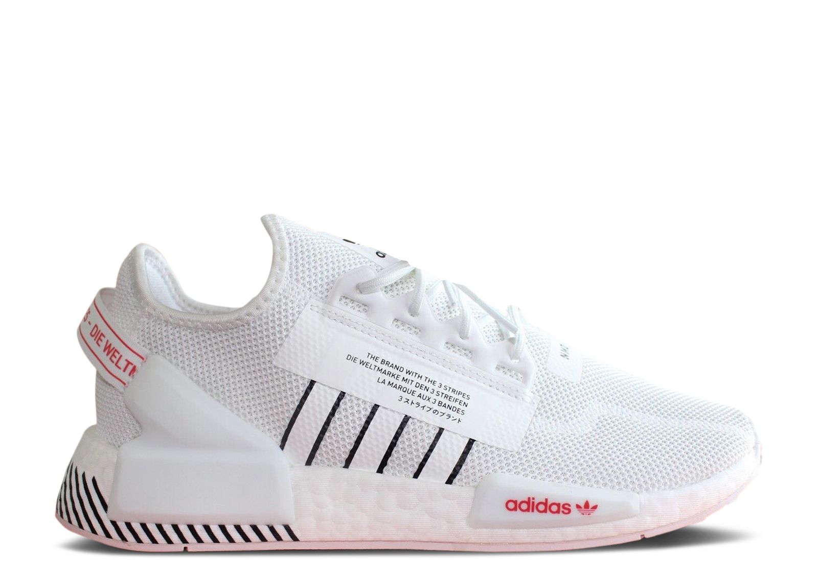 NMD R1 V2 White Black Scarlet JD Sports Exclusive