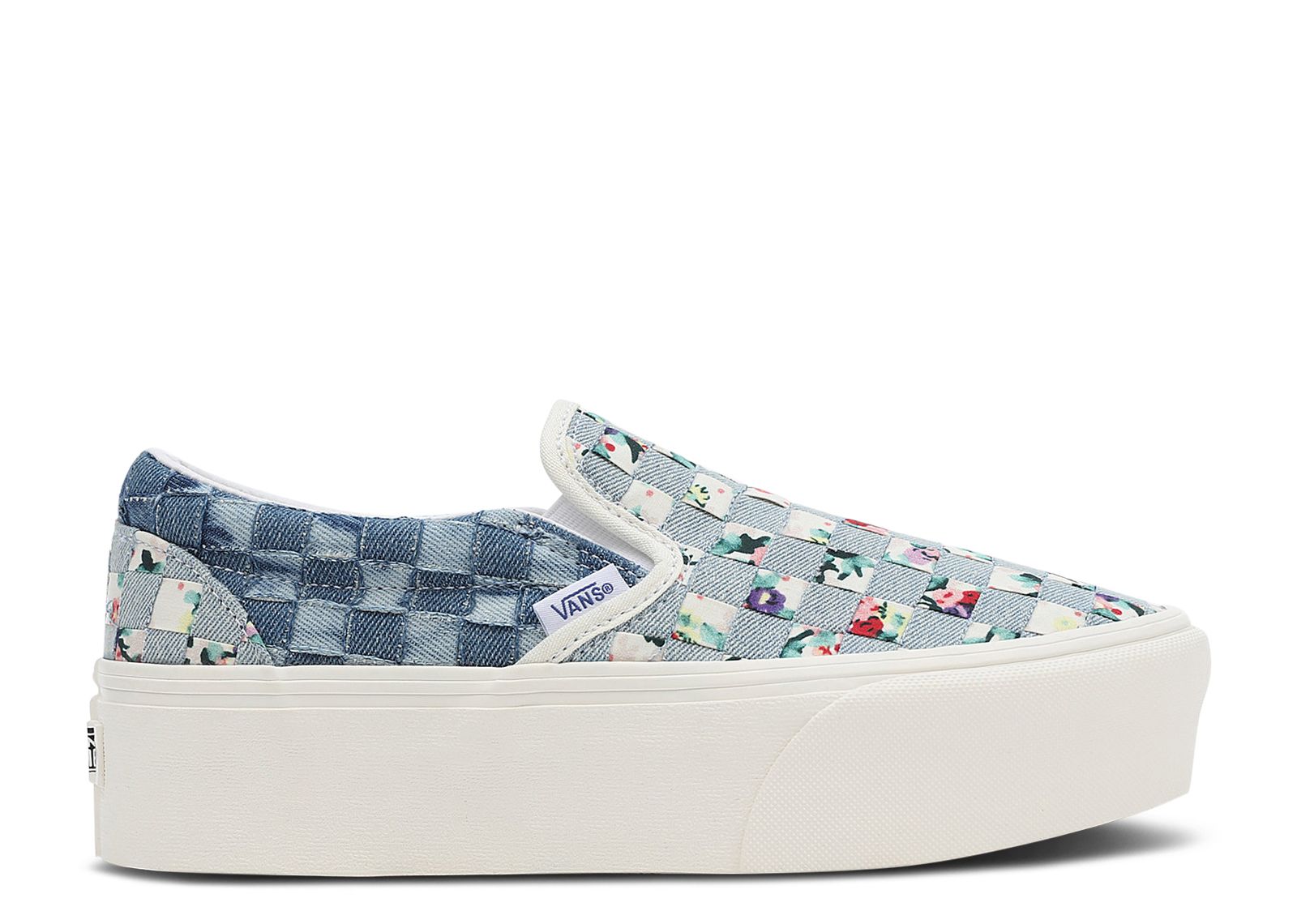 Classic Slip-On Stackform 'Woven - Denim Floral'