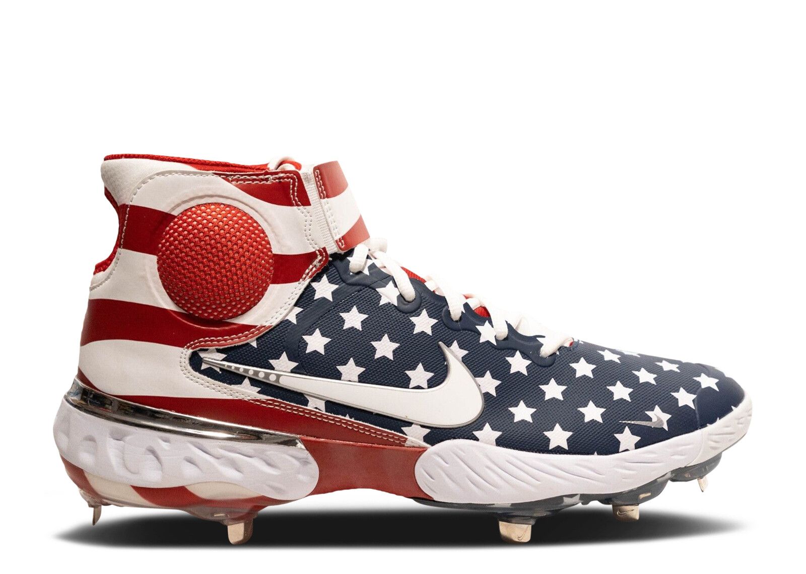 Nike Alpha Huarache Elite 3 Mid Stars & Stripes Cleats DA1675-416 SIZE 14.0 NWOB Nike Alpha Huarache Elite 3 Mid Stars & Stripes Cleats  main image 4