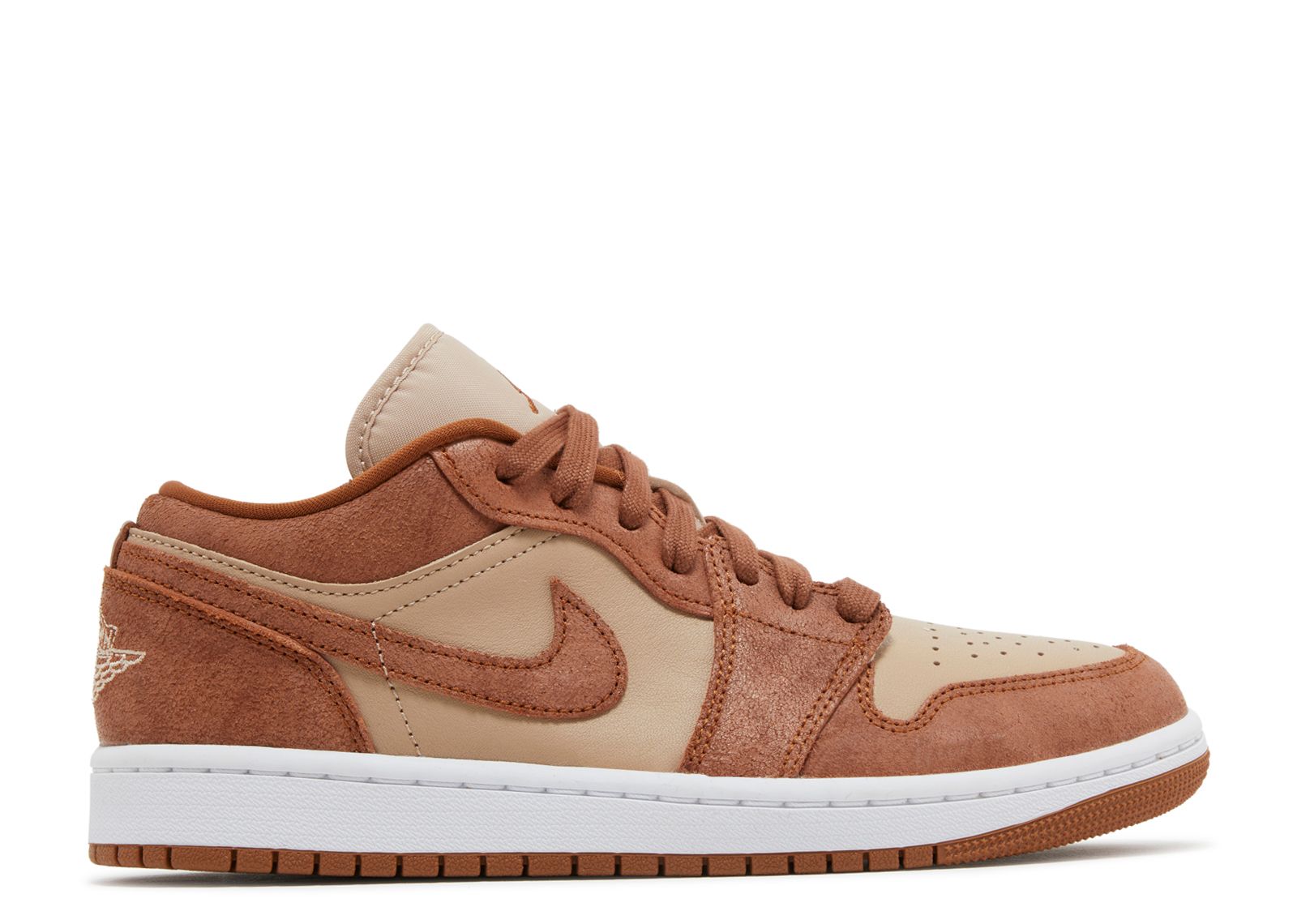 Jordan 1 Low SE GS 'Brown Elephant' - Air Jordan - DZ5368 201 -  hemp/metallic gold/white/light british tan/black | Flight Club