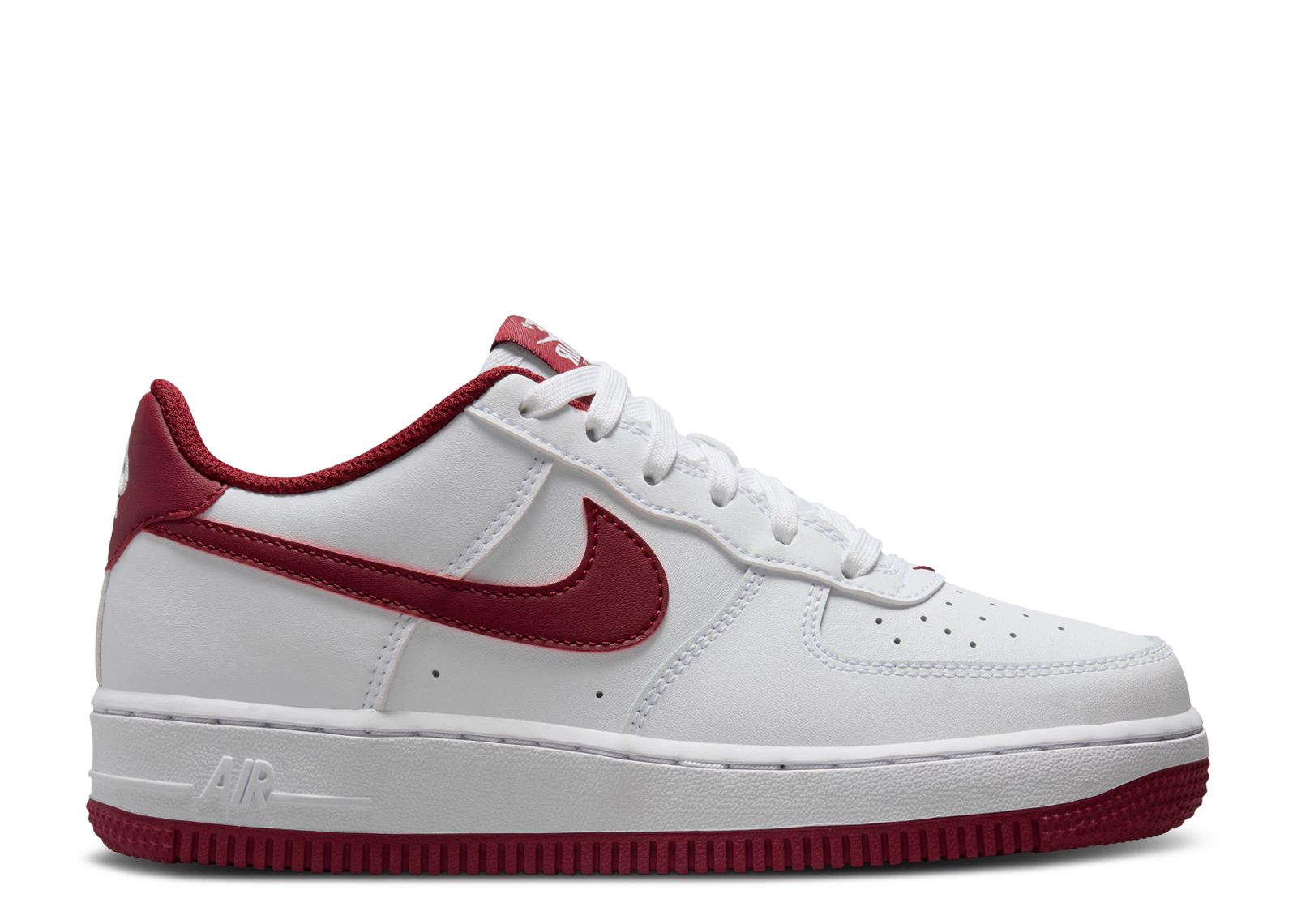 White leather nike with red cheap swoosh