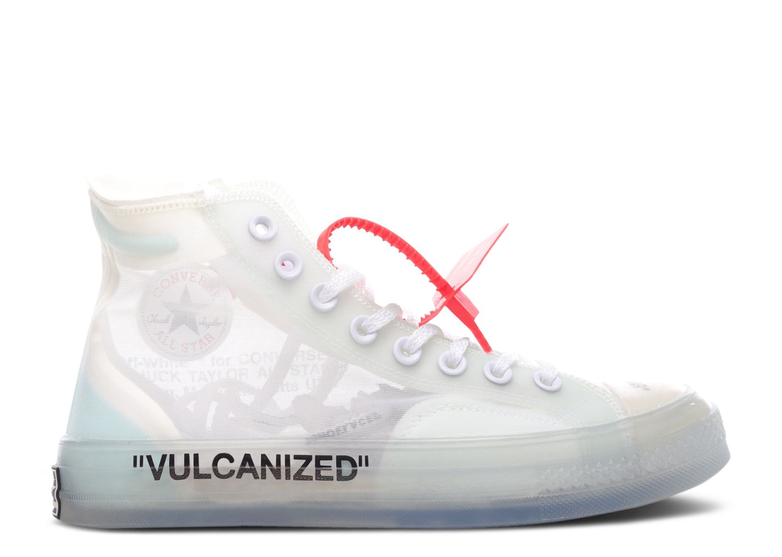 Off White X Chuck Taylor All Star High Clear Sample Converse 161034C S clear white white Flight Club