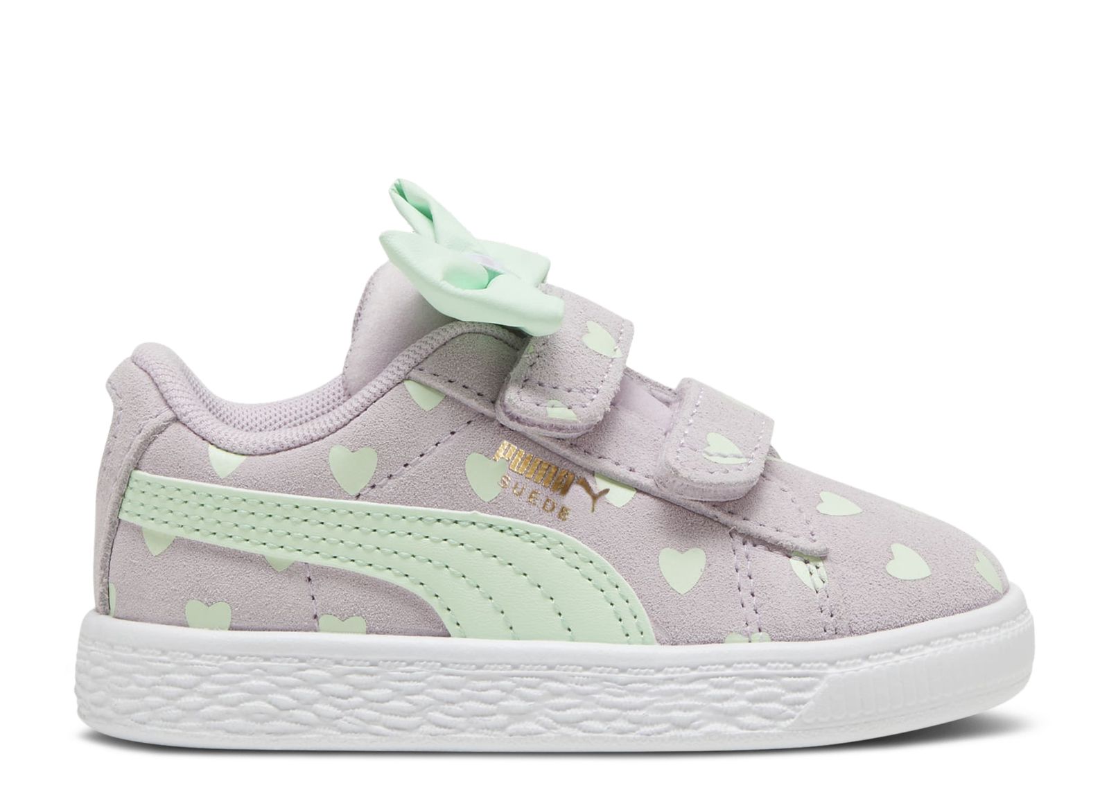 Suede Classic Re-Bow 5 Infant 'Hearts - Grape Mist'