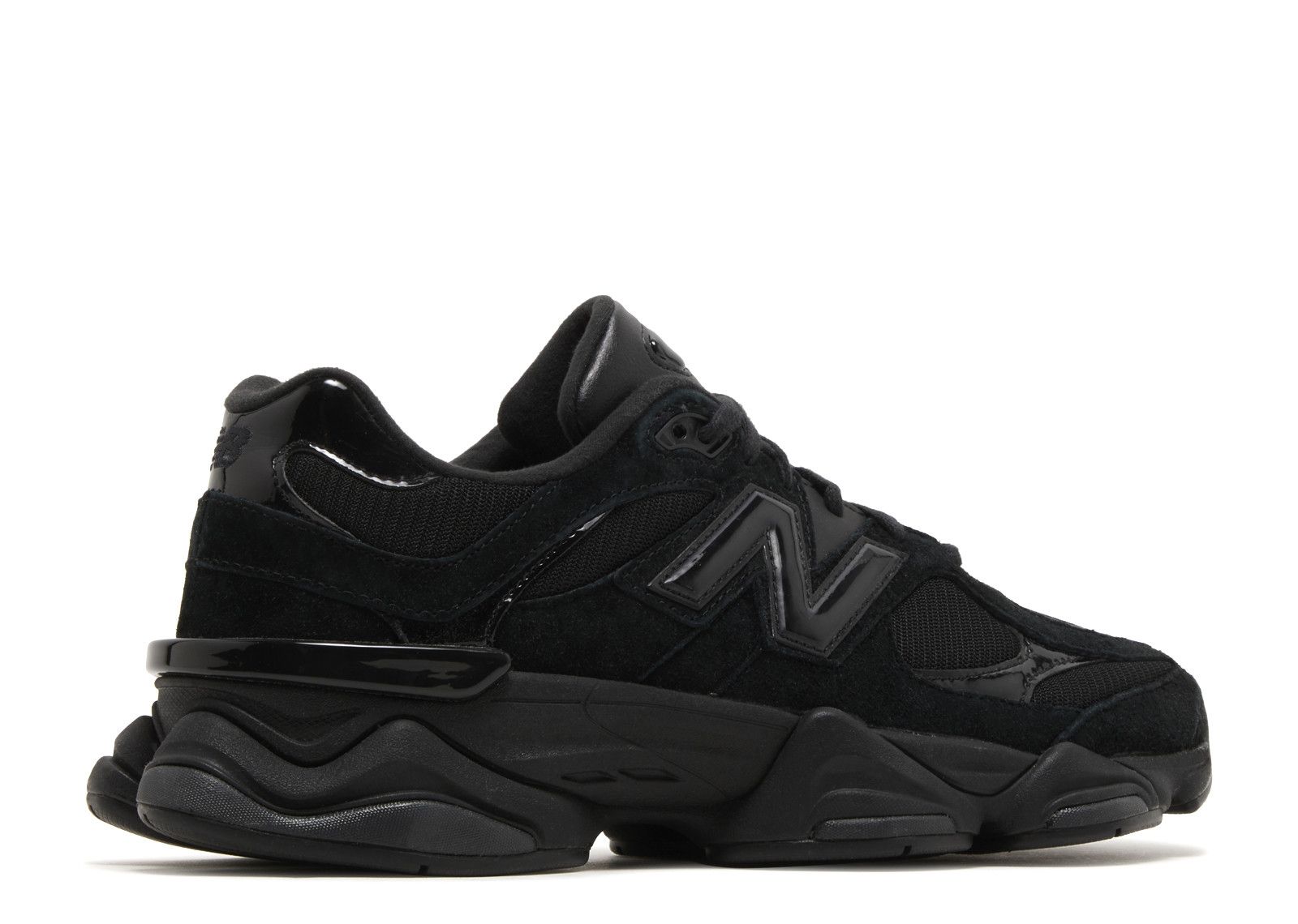 New Balance 9060 'Triple Black Suede Patent' - New Balance