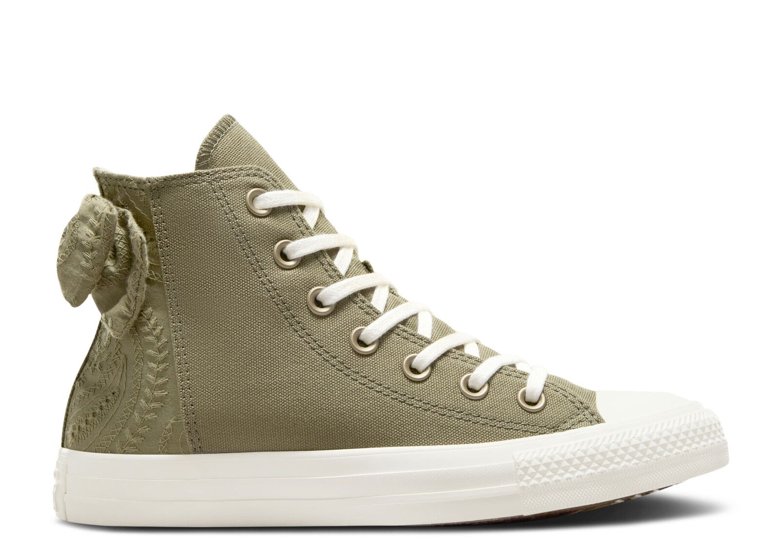 Wmns Chuck Taylor All Star Lift High Bow Converse A10248F mossy sloth green egret light gold Flight Club